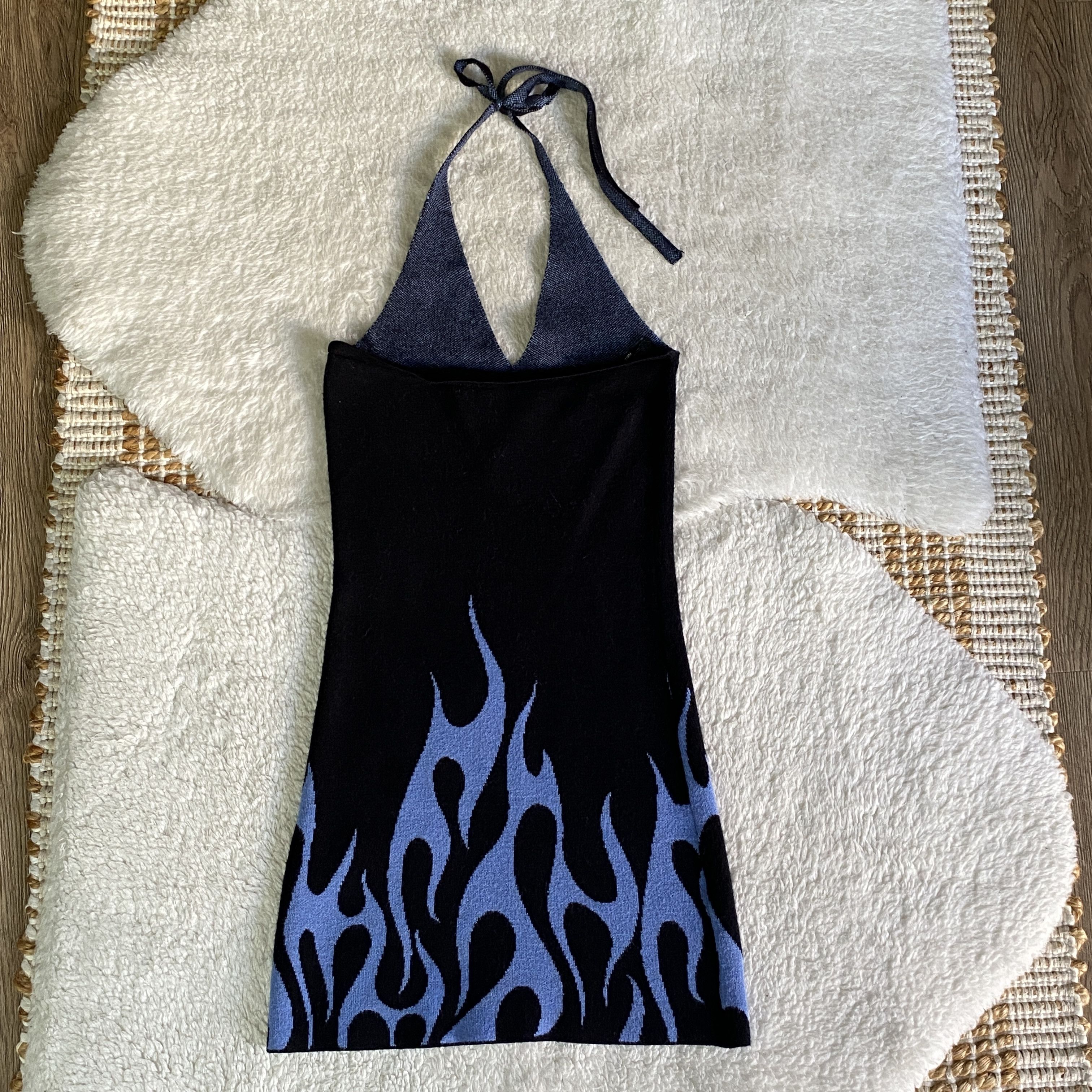Forever 21 Forever 21 Flames Halter Bodycon Dress Size Small Knit Size S / US 4 / IT 40 - 6 Thumbnail