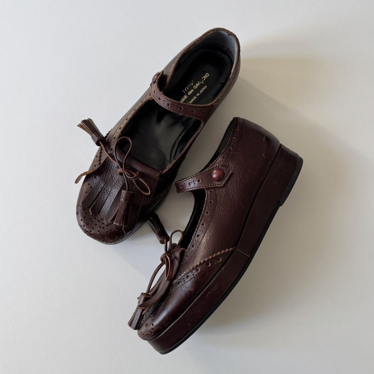 Tricot Comme Des Garcons Brown Tassel Mary Jane Loafers