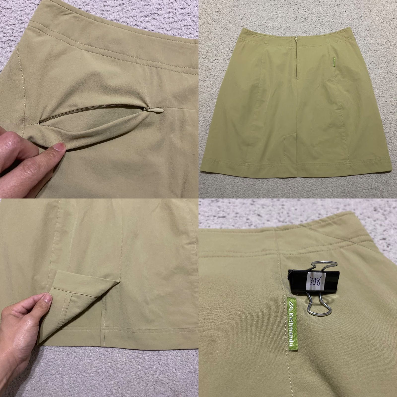 Kathmandu Kathmandu Skort Women's Beige Mini Pockets Outdoor Nylon Spandex 10 Casual Travel Summer Spring Autumn Size 32" / US 10 / IT 46 - 8 Thumbnail