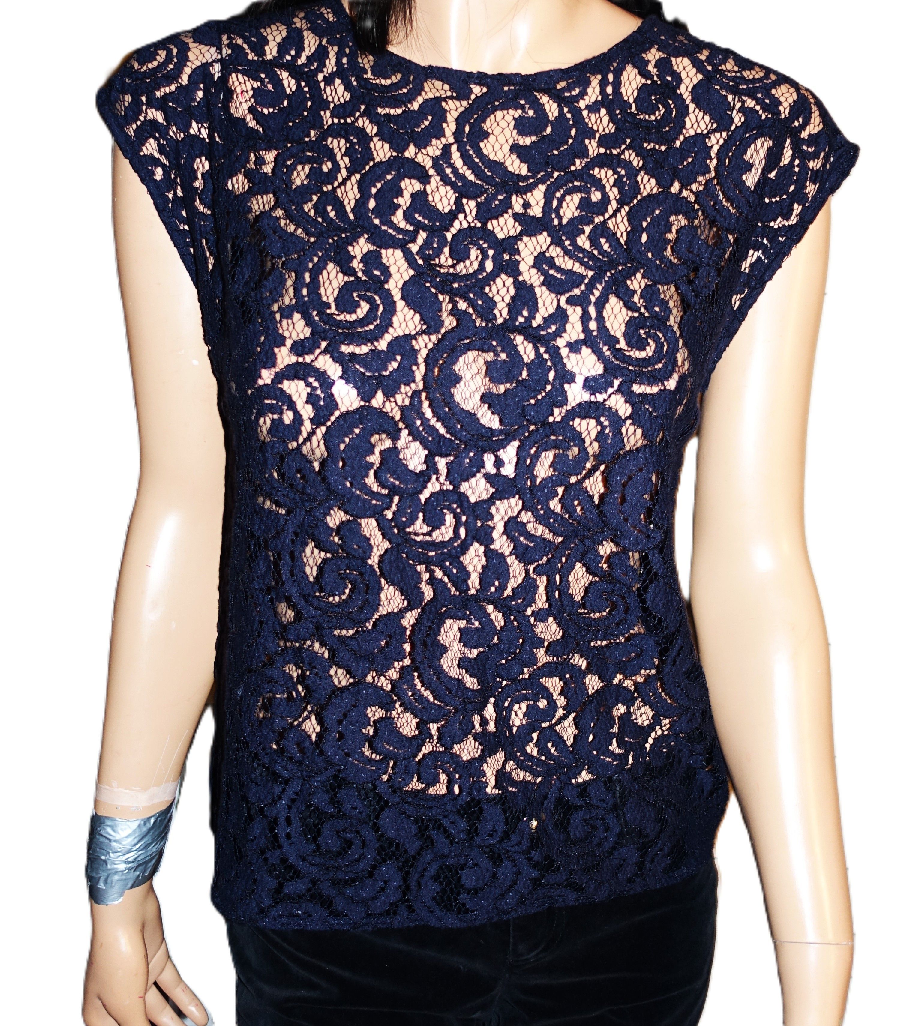 Loft Ann Taylor Loft Black Lace Blouse S Size S / US 4 / IT 40 - 1 Thumbnail
