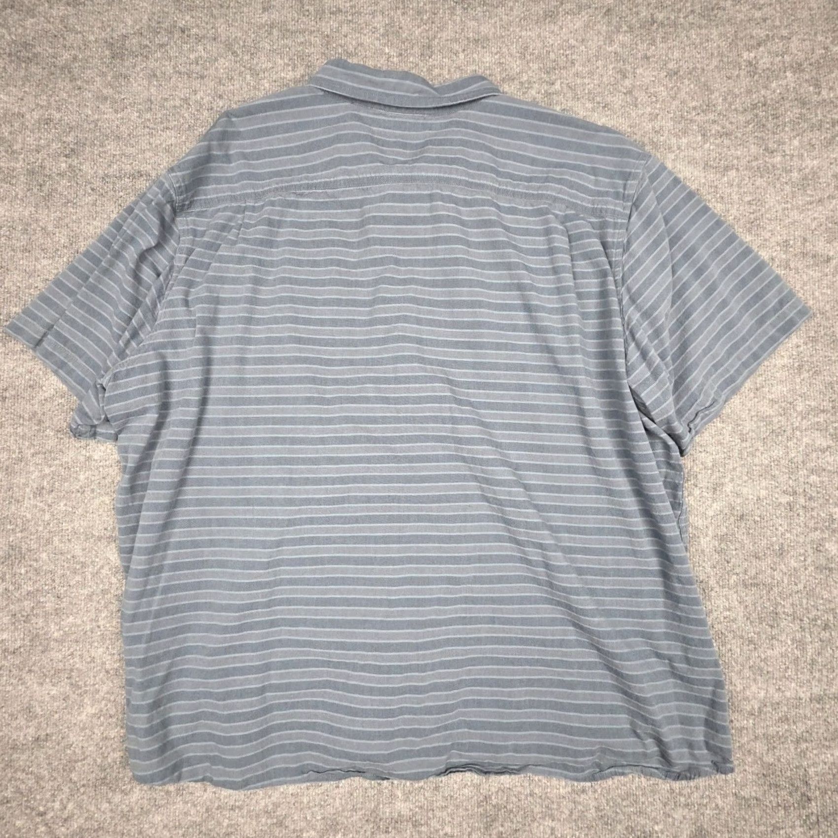 Carhartt Carhartt Men's Loose Fit Striped Button-Up Shirt 4XL Blue Carhartt Force Workwear Casual Shirt Size US XXL / EU 58 / 5 - 3 Thumbnail
