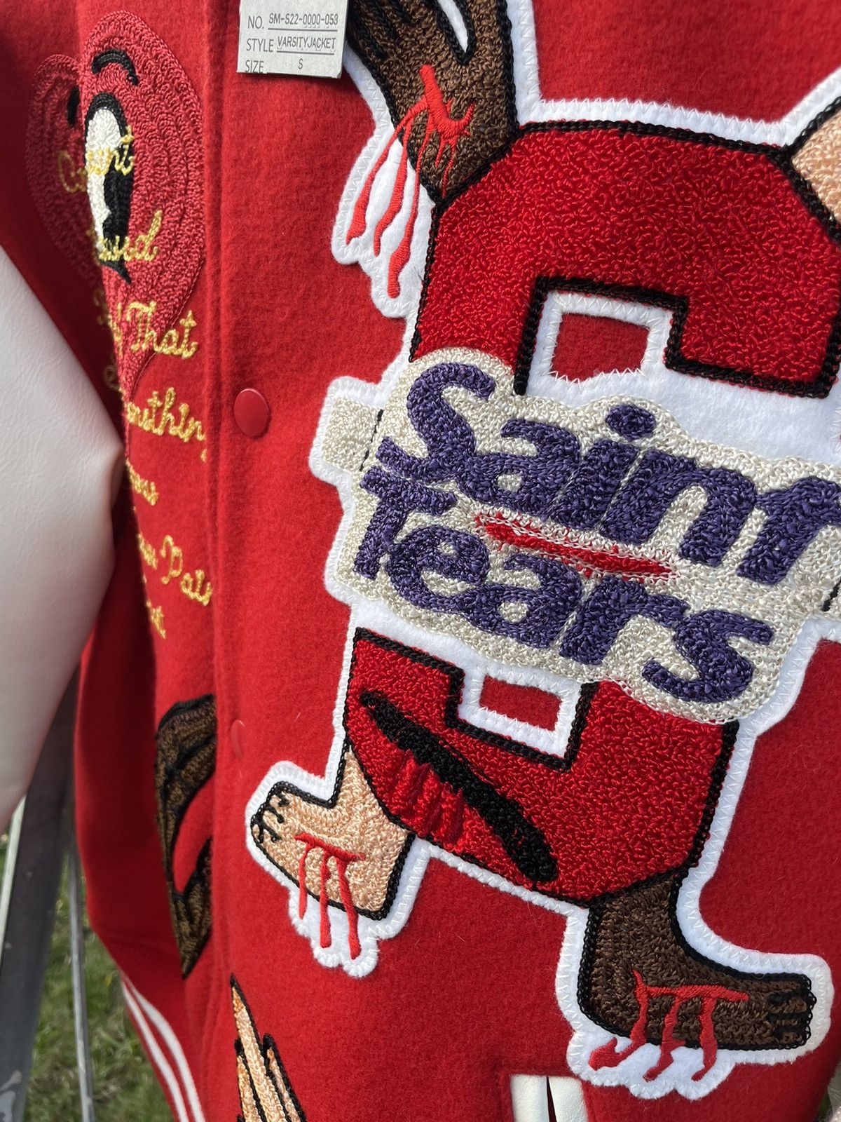 DENIM TEARS × Saint Michael Saint Michael Denim Tears Leather Varsity Size US S / EU 44-46 / 1 - 2 Thumbnail