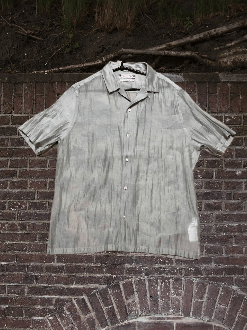 Allsaints Vintage Y2K Hawaiian shirt with short sleeves streetwear Size US L / EU 52-54 / 3 - 1 Thumbnail