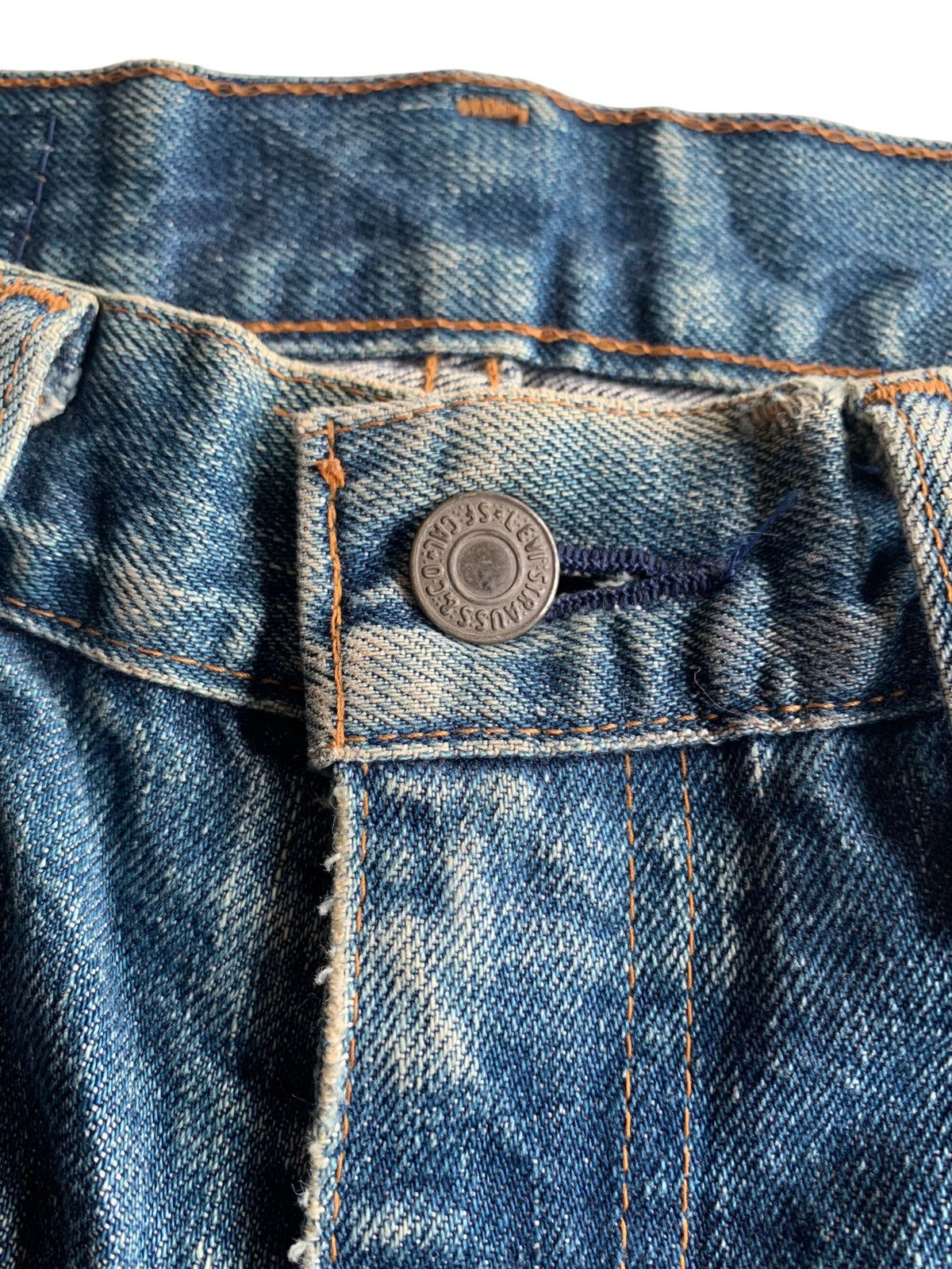 Vintage Levis Big E 502XX Selvedge Distressed Denim
