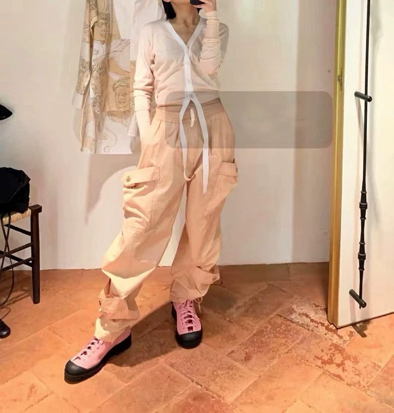 Loewe LOEWE Salmon pink ribbon short cardigan sweater Size XS / US 0-2 / IT 36-38 - 6 Thumbnail