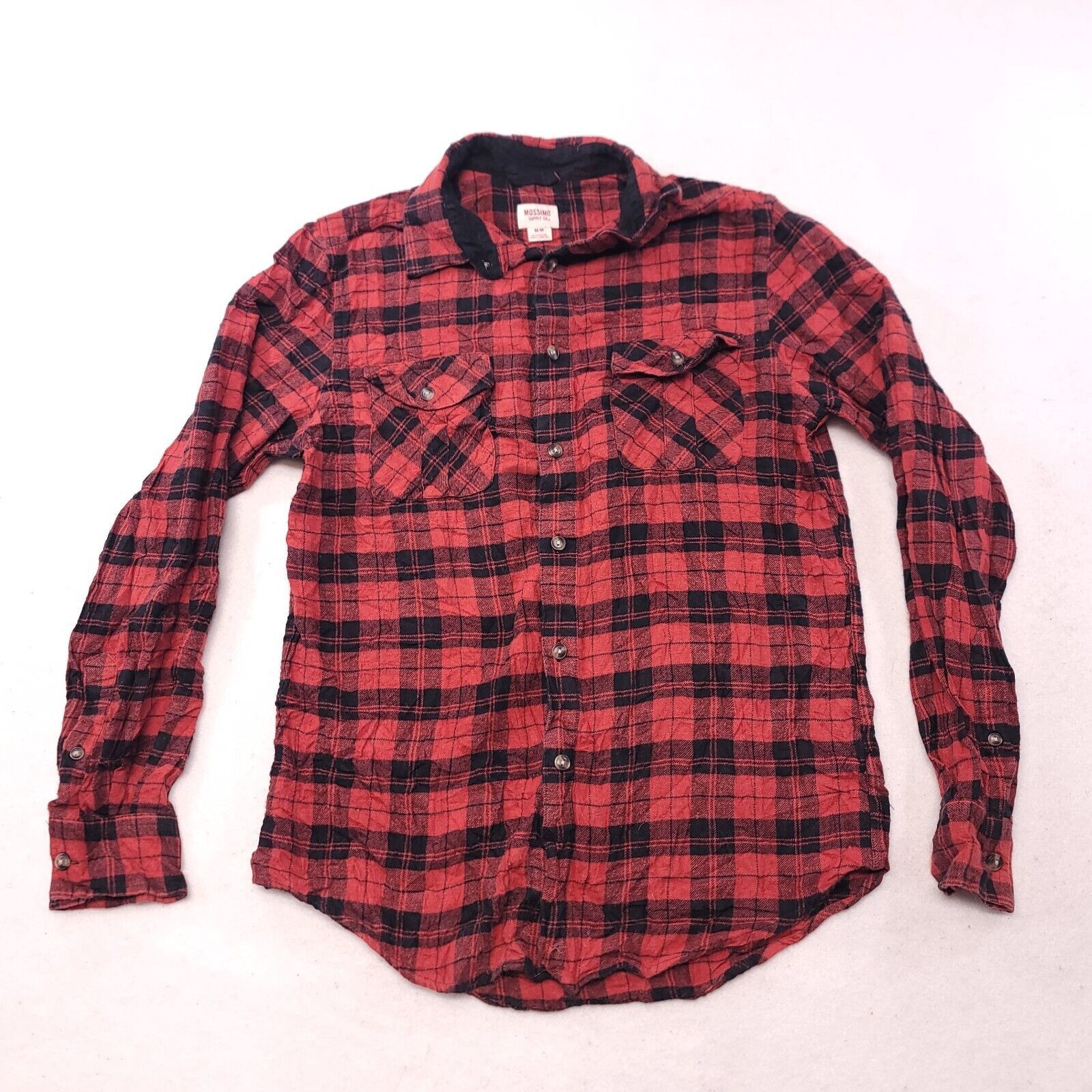 Mossimo Mossimo Tartan Flannel Button Up Shirt Mens Size M Red Black Size US M / EU 48-50 / 2 - 2 Thumbnail