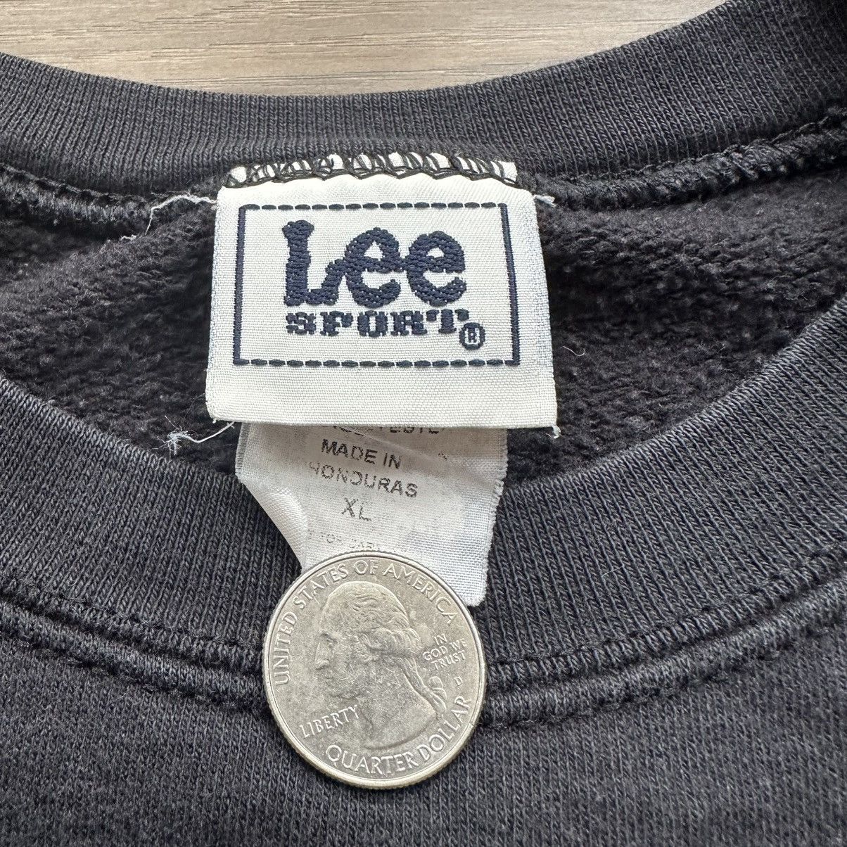 Lee Vintage 90s Lee Black Blank Crewneck Sweatshirt Size US XL / EU 56 / 4 - 7 Thumbnail