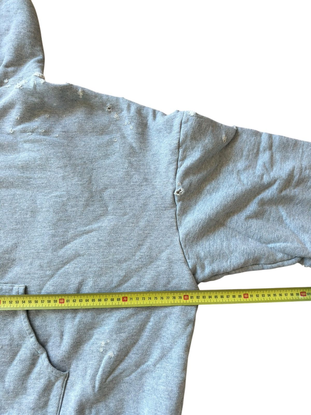 READYMADE *RARE* READYMADE JAPAN DOUBLE FACE THERMAL DISTRESSED HOODIE Size US XXL / EU 58 / 5 - 18 Thumbnail