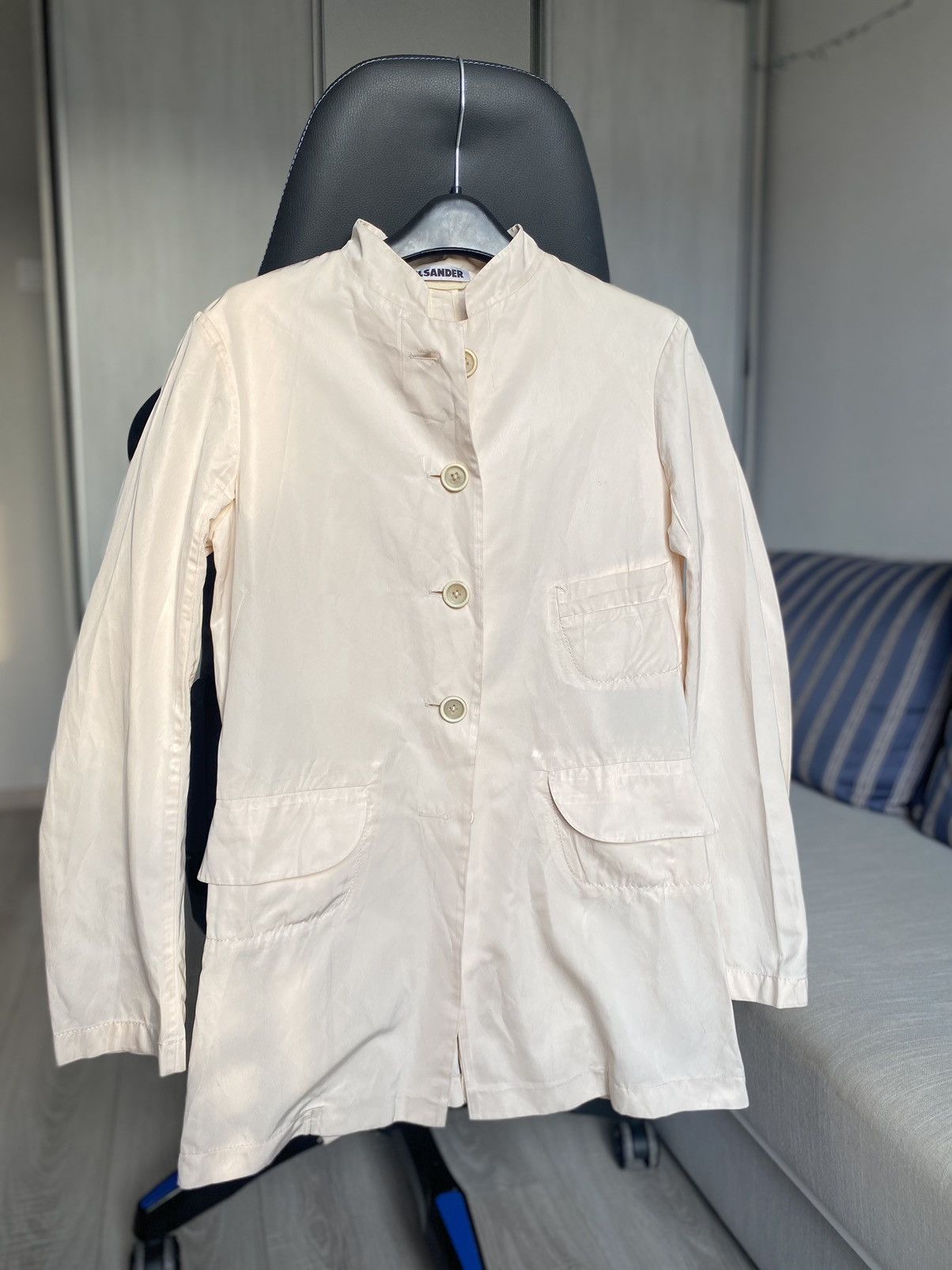 Jil Sander Jil sander silk blazer jacket cream 36 Size S / US 4 / IT 40 - 2 Thumbnail