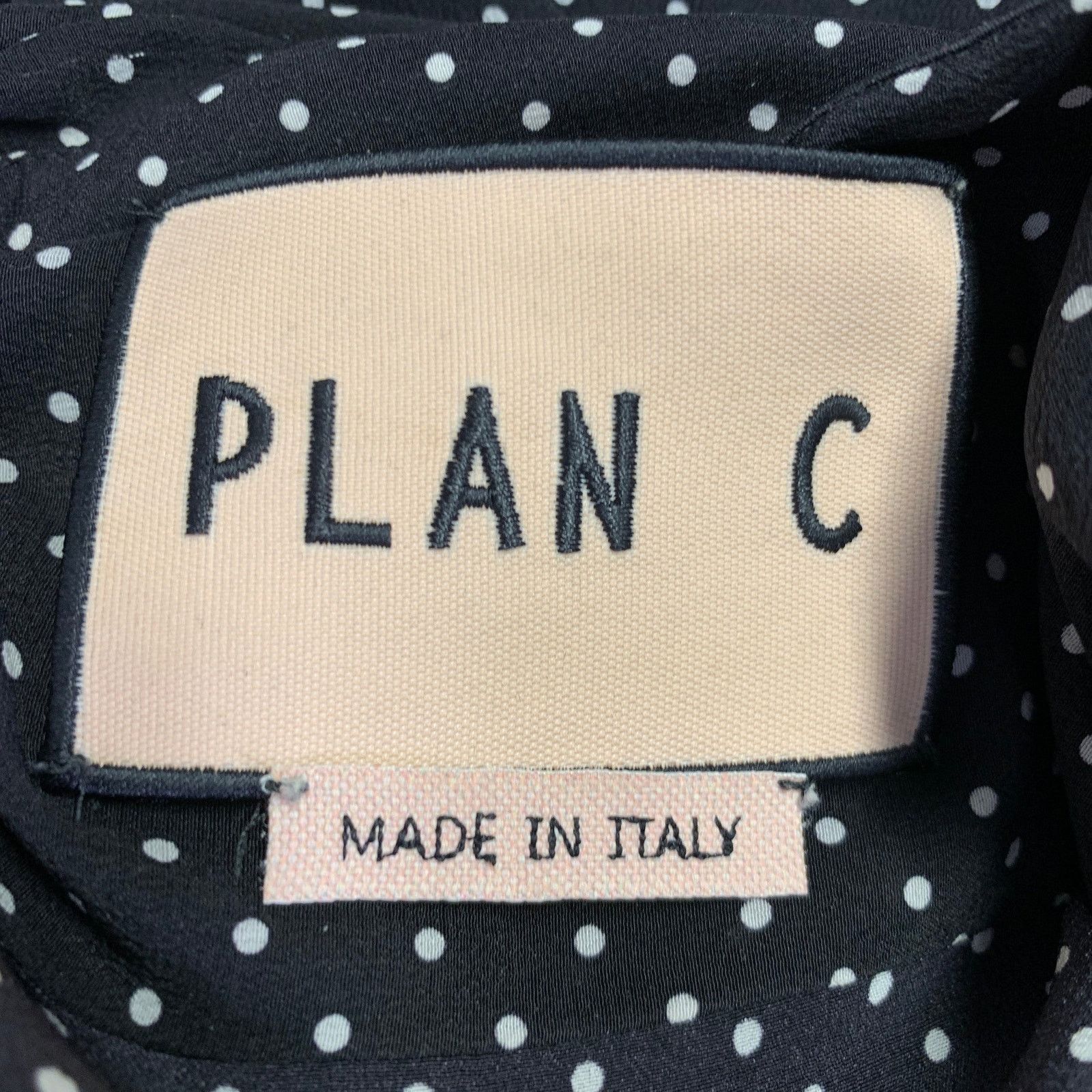 Plan C PLAN C Size M Black White Silk Polka Dot Bow Shirt Size M / US 6-8 / IT 42-44 - 5 Thumbnail