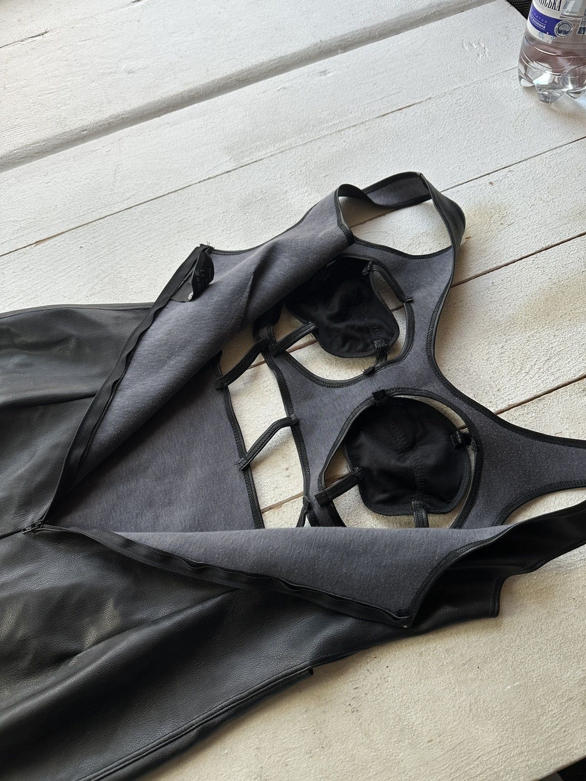 Other 18+🚨 WOMEN SEXY BDSM MINI DRESS TITS HOLE BLACK PU-LEATHER Size S / US 4 / IT 40 - 8 Thumbnail