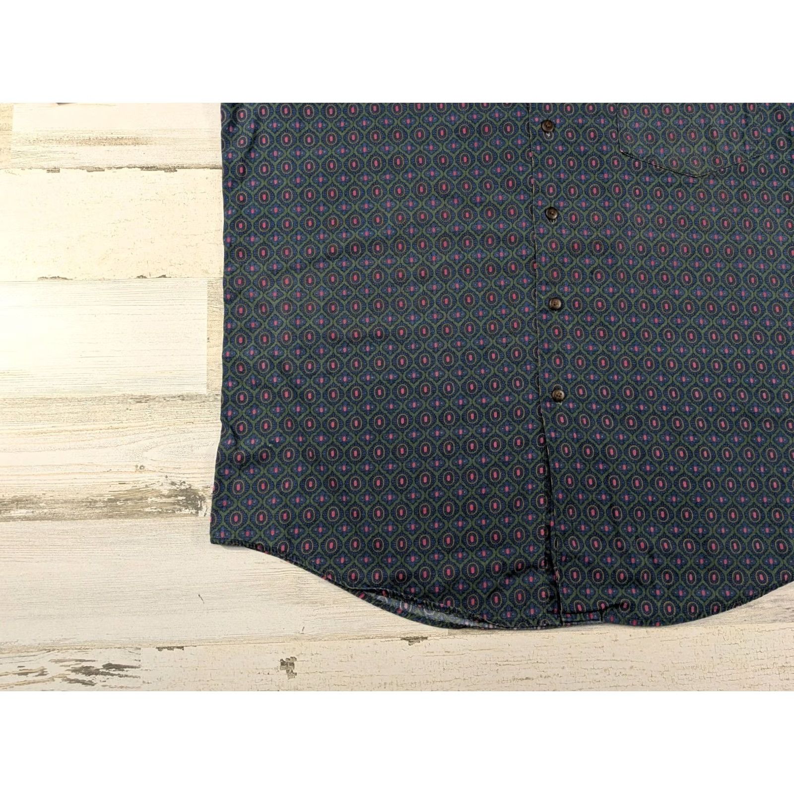 Gap VINTAGE Gap Shirt Mens Large Patterned Geometric Button-Down Shirt Size US L / EU 52-54 / 3 - 6 Thumbnail