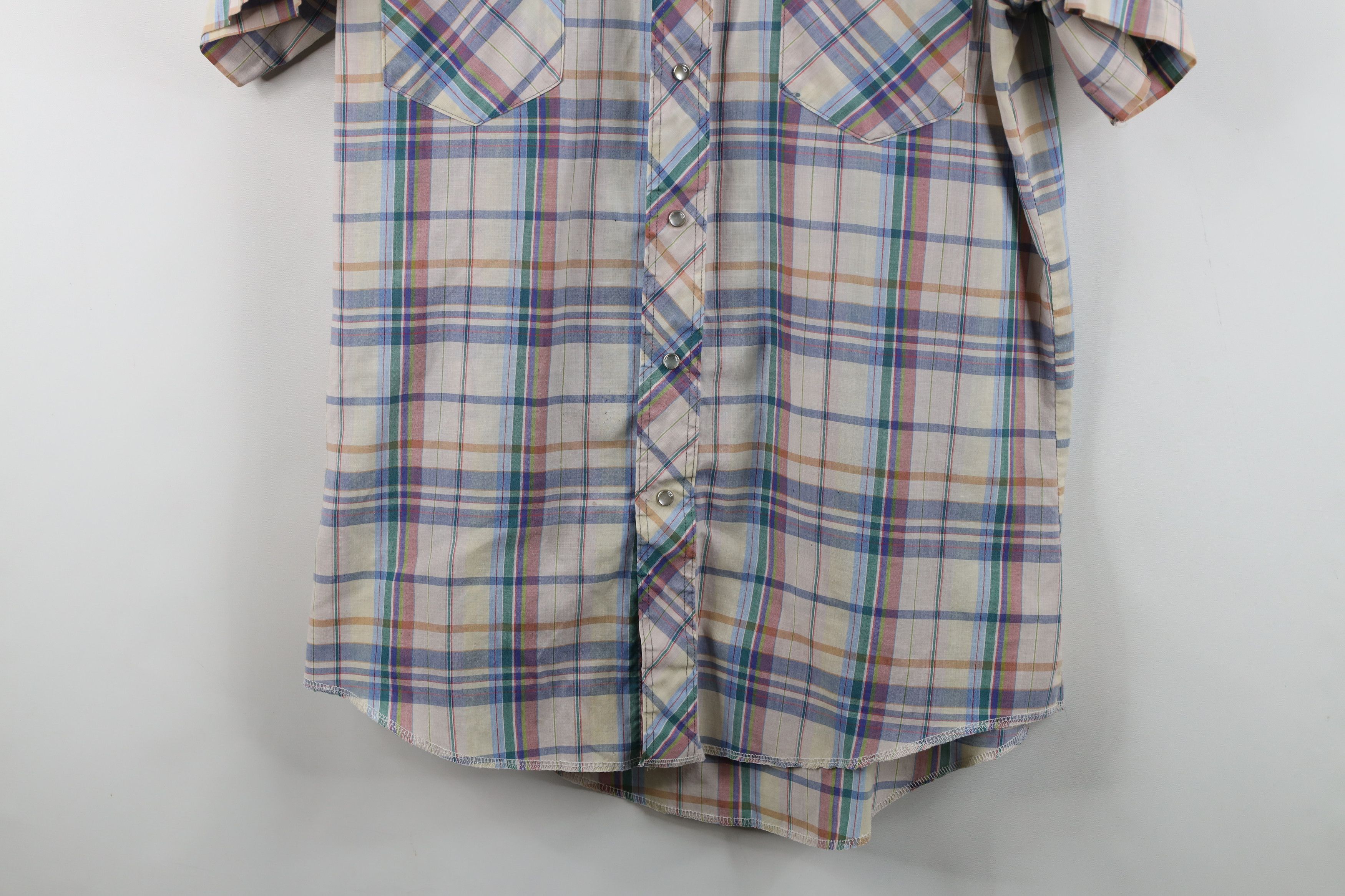 Wrangler Vintage 80s 90s Wrangler Snap Button Shirt Short Sleeve USA Size US M / EU 48-50 / 2 - 3 Thumbnail