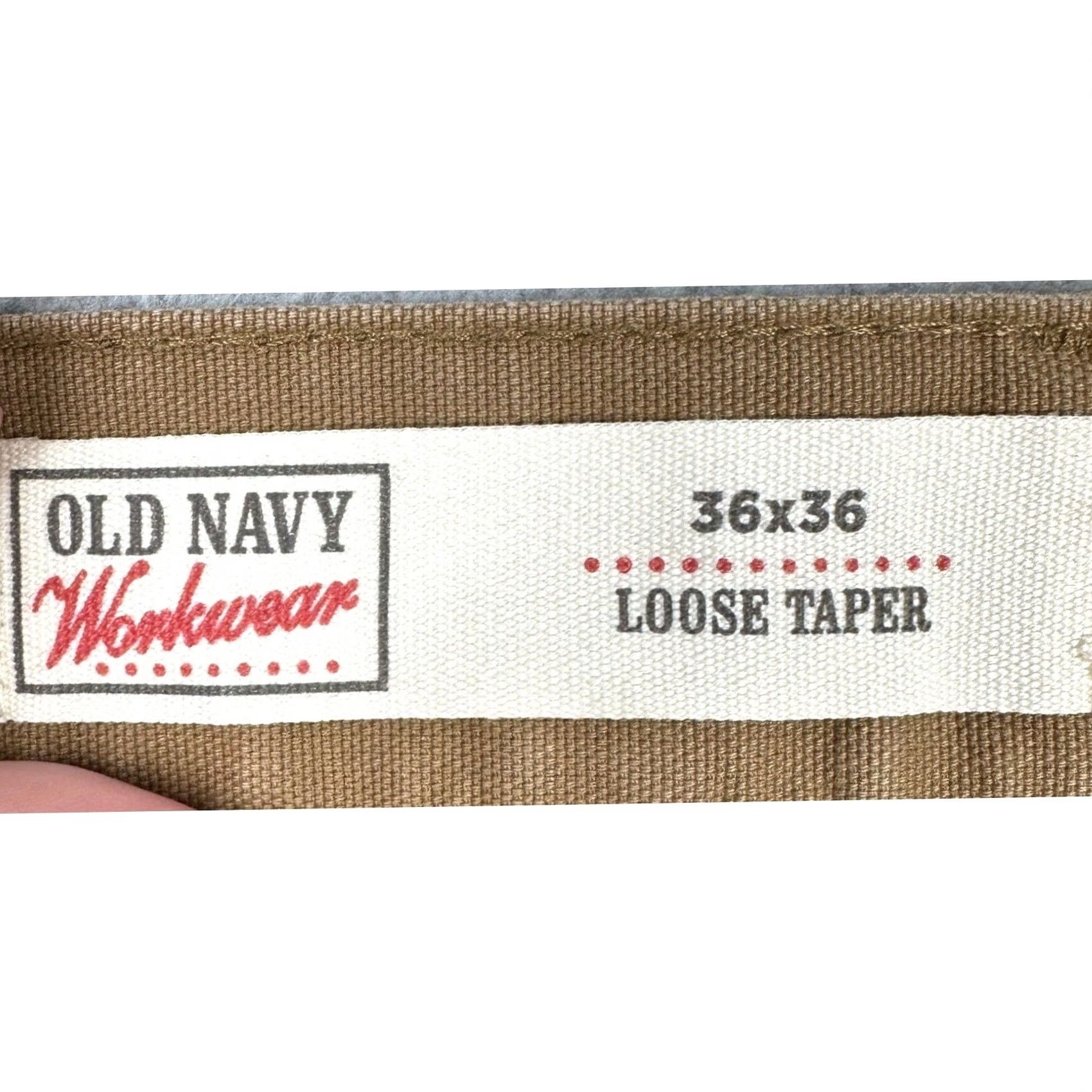 Old Navy VINTAGE Old Navy Workwear Pants Mens 36X36 Brown Loose Taper Carpenter Cargo Canvas Size US 36 / EU 52 - 3 Thumbnail