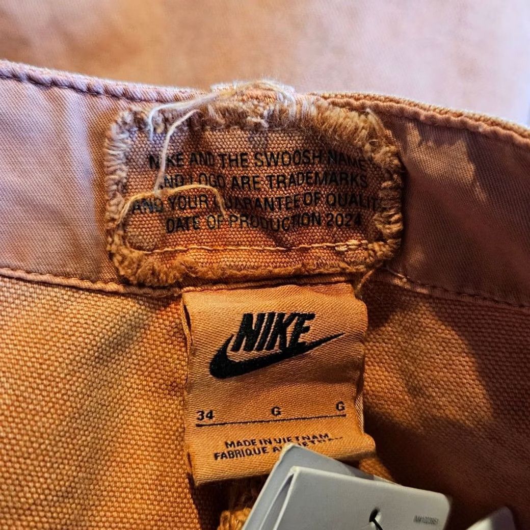 Nike Nike Cargo Shorts Mens 34 Orange Cotton 6" Inseam NEW Life Canvas FZ6571-225 Size US 34 / EU 50 - 3 Thumbnail