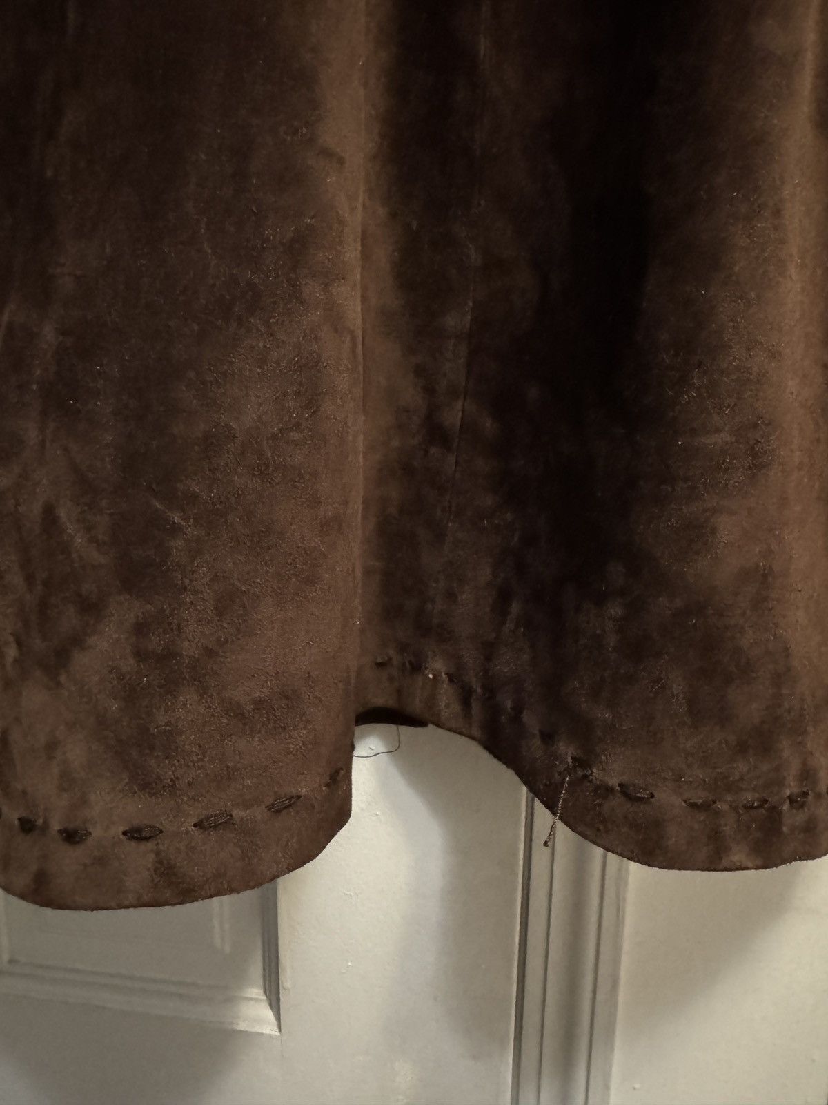 Prada Rare archival fa1990 suede sweater combo zip hoodie Size US M / EU 48-50 / 2 - 8 Thumbnail
