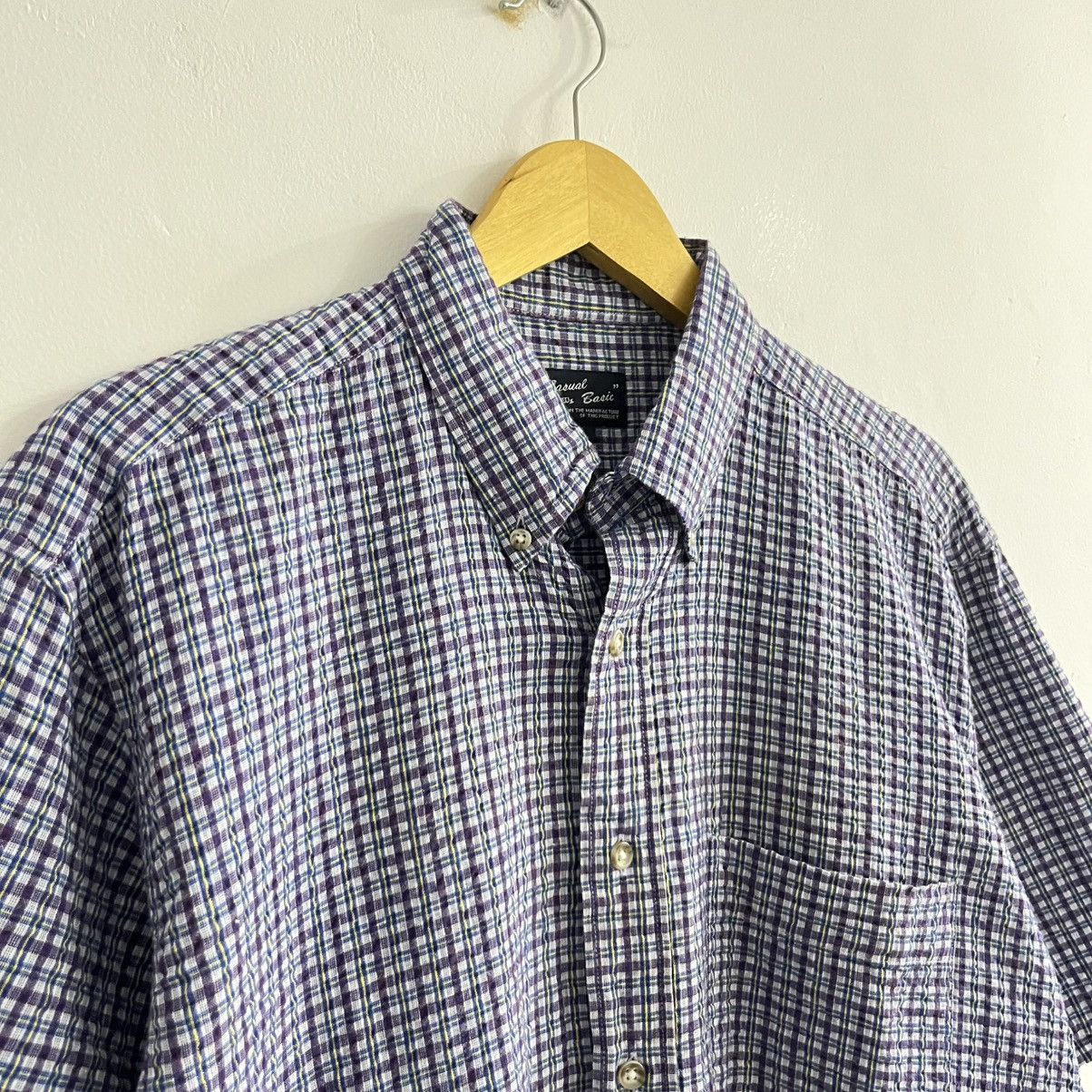 Japanese Brand Casual Basic - Plaid Button Up Shirt Size US L / EU 52-54 / 3 - 4 Thumbnail
