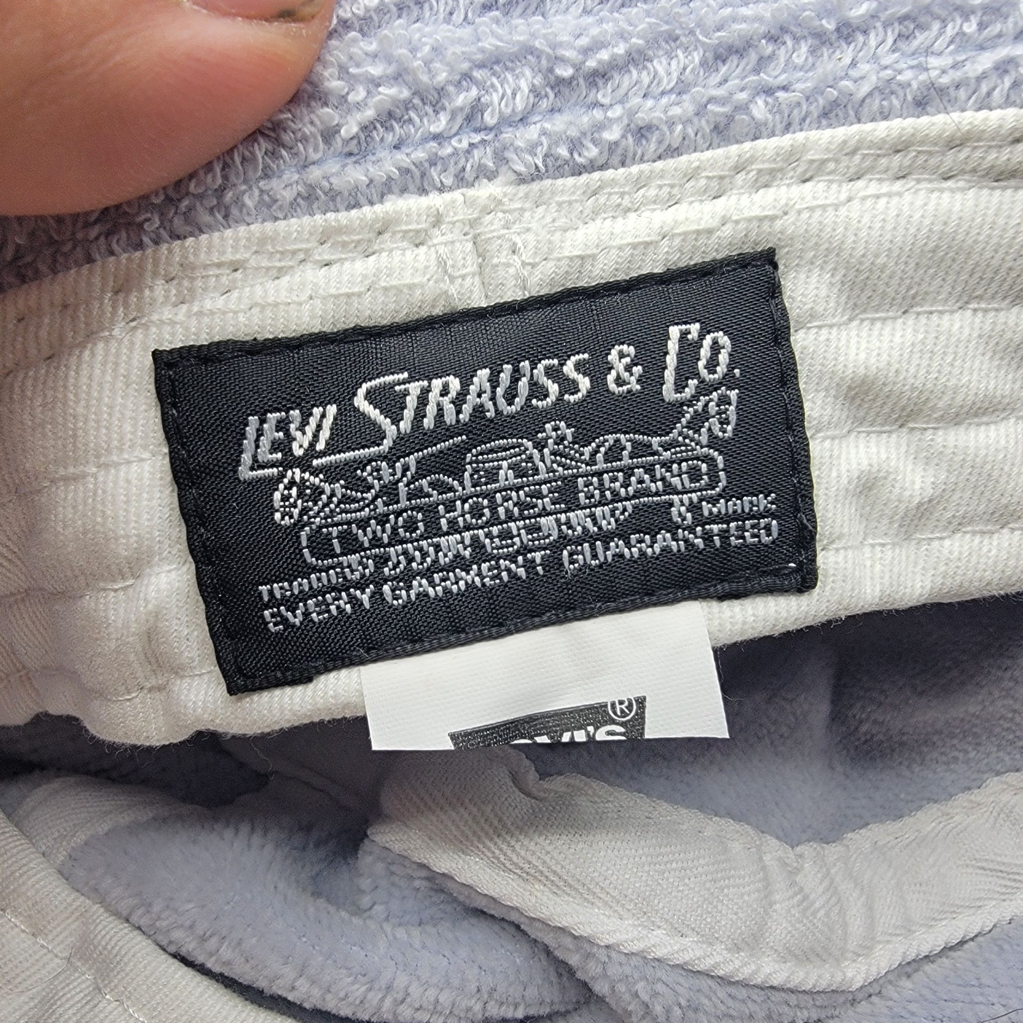 Levi's Levis Terry Cloth Womens Gray Bucket Hat With Bow Home Relax Size ONE SIZE - 6 Thumbnail
