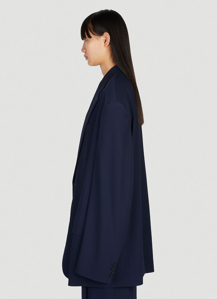 Balenciaga o1in1g1024 Oversized Jacket in Navy Blue Size M / US 6-8 / IT 42-44 - 4 Thumbnail