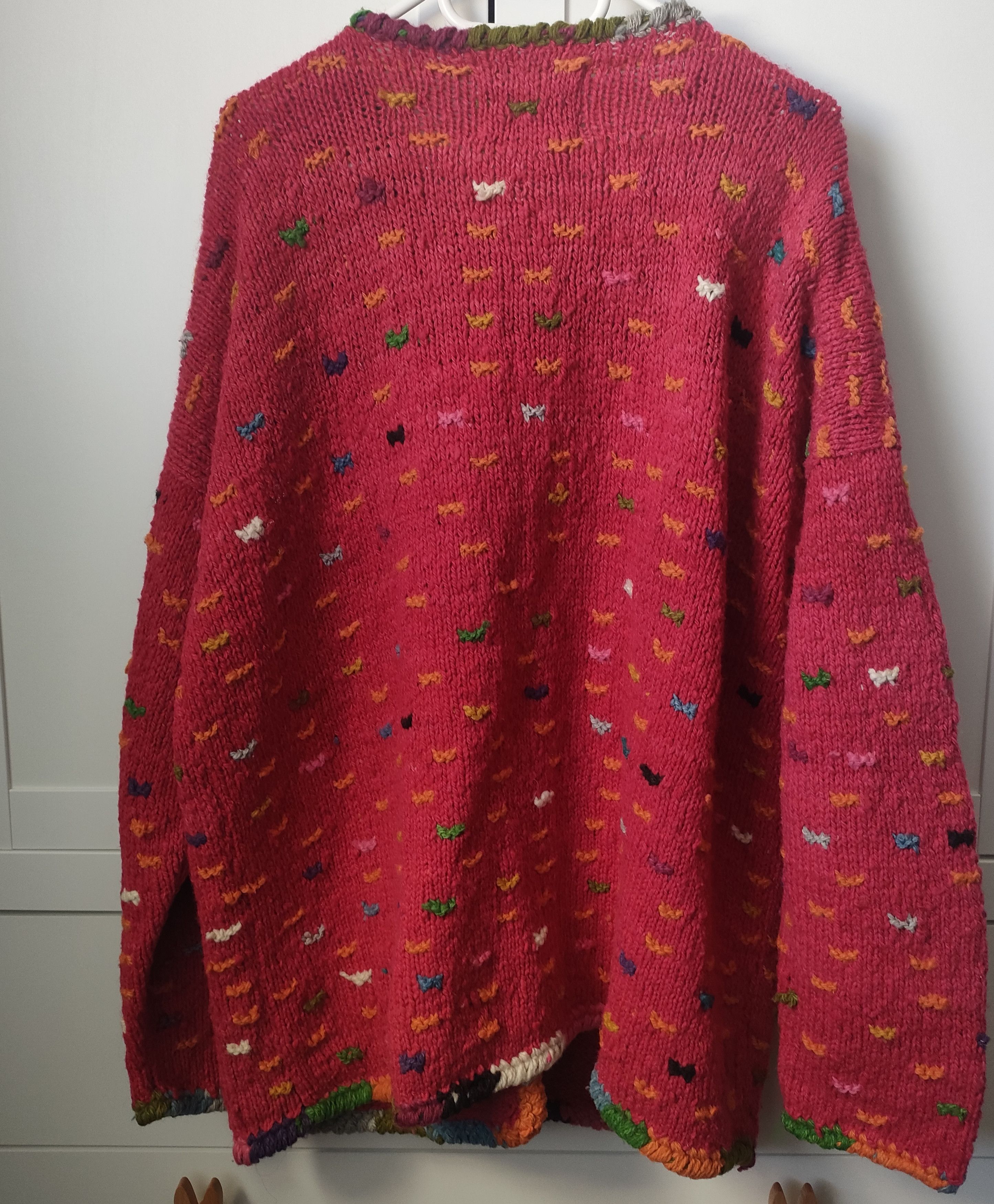 Handmade × Vintage Amano Hand Knit Vintage Oversized Sweater London Size XXL / US 16-18 / IT 52-54 - 4 Thumbnail