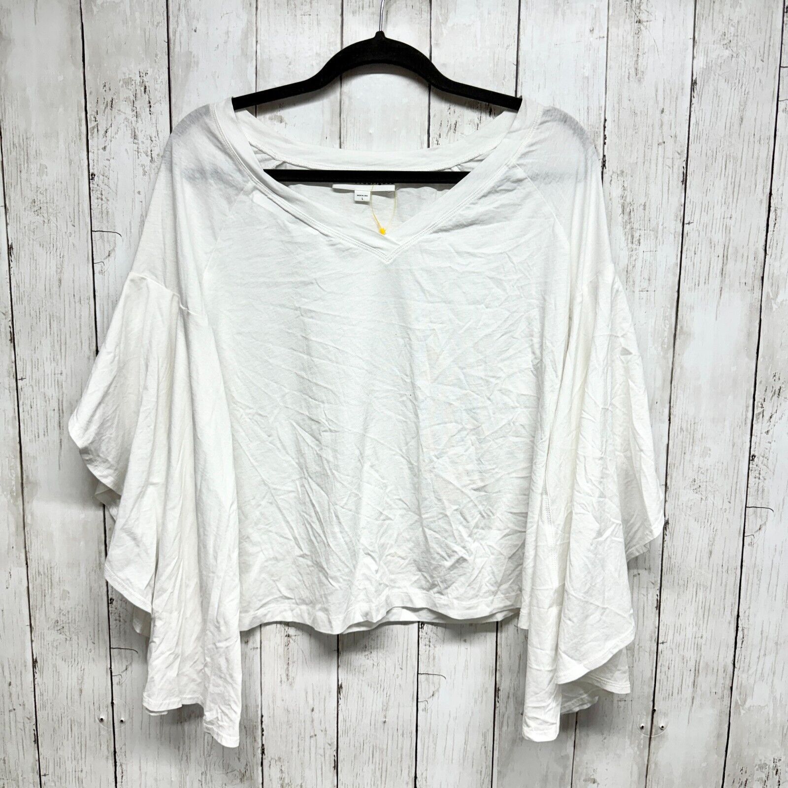 Robert Rodriguez Robert Rodriguez Top L White Butterfly Sleeve White Blouse Size L / US 10 / IT 46 - 1 Thumbnail