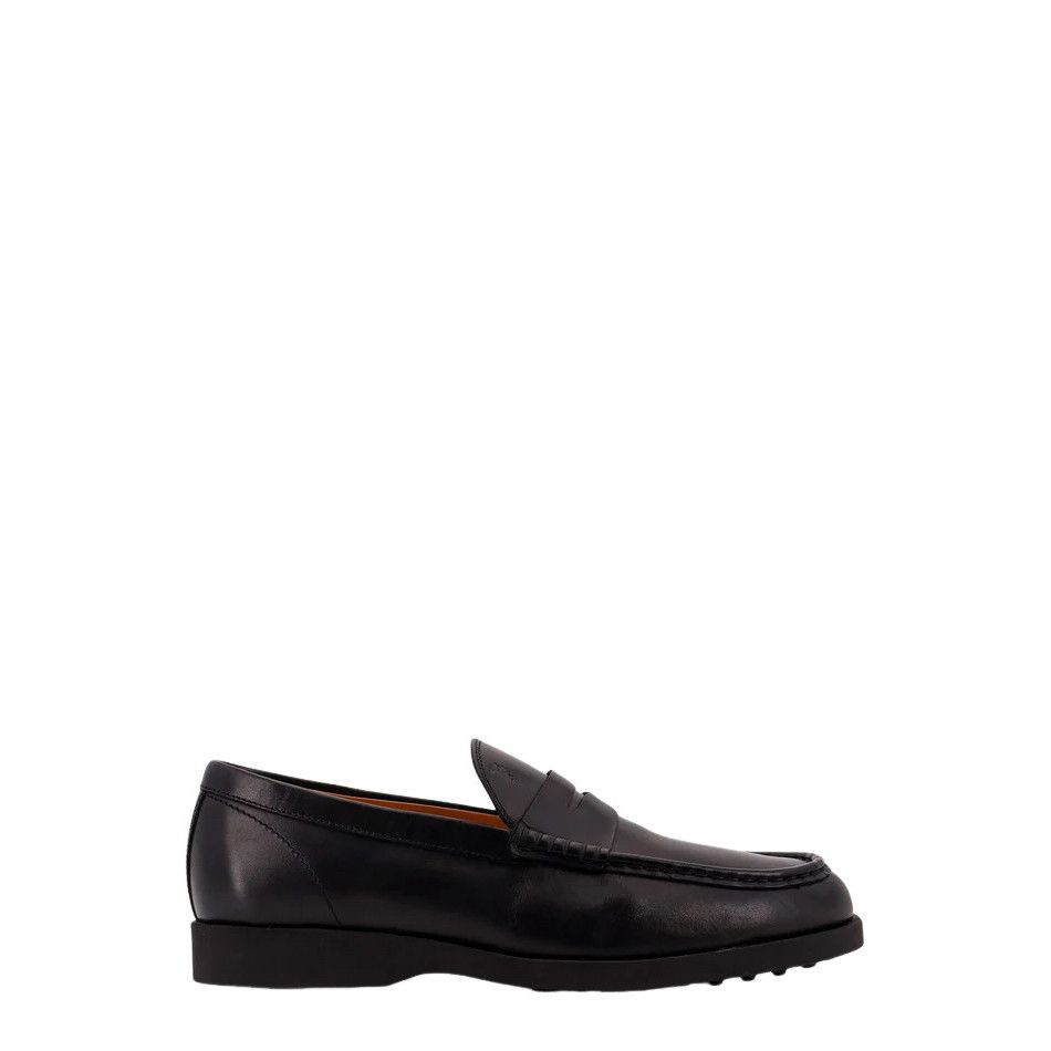 TOD'S Black Leather Loafers New