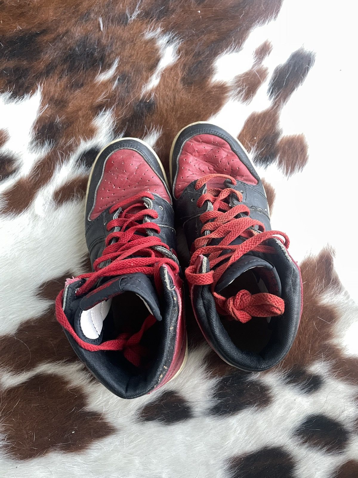 Jordan Brand × Nike × Vintage Nike 1985 Air Jordan 1 black/red sz 7.5 Size US 7.5 / EU 40-41 - 7 Thumbnail