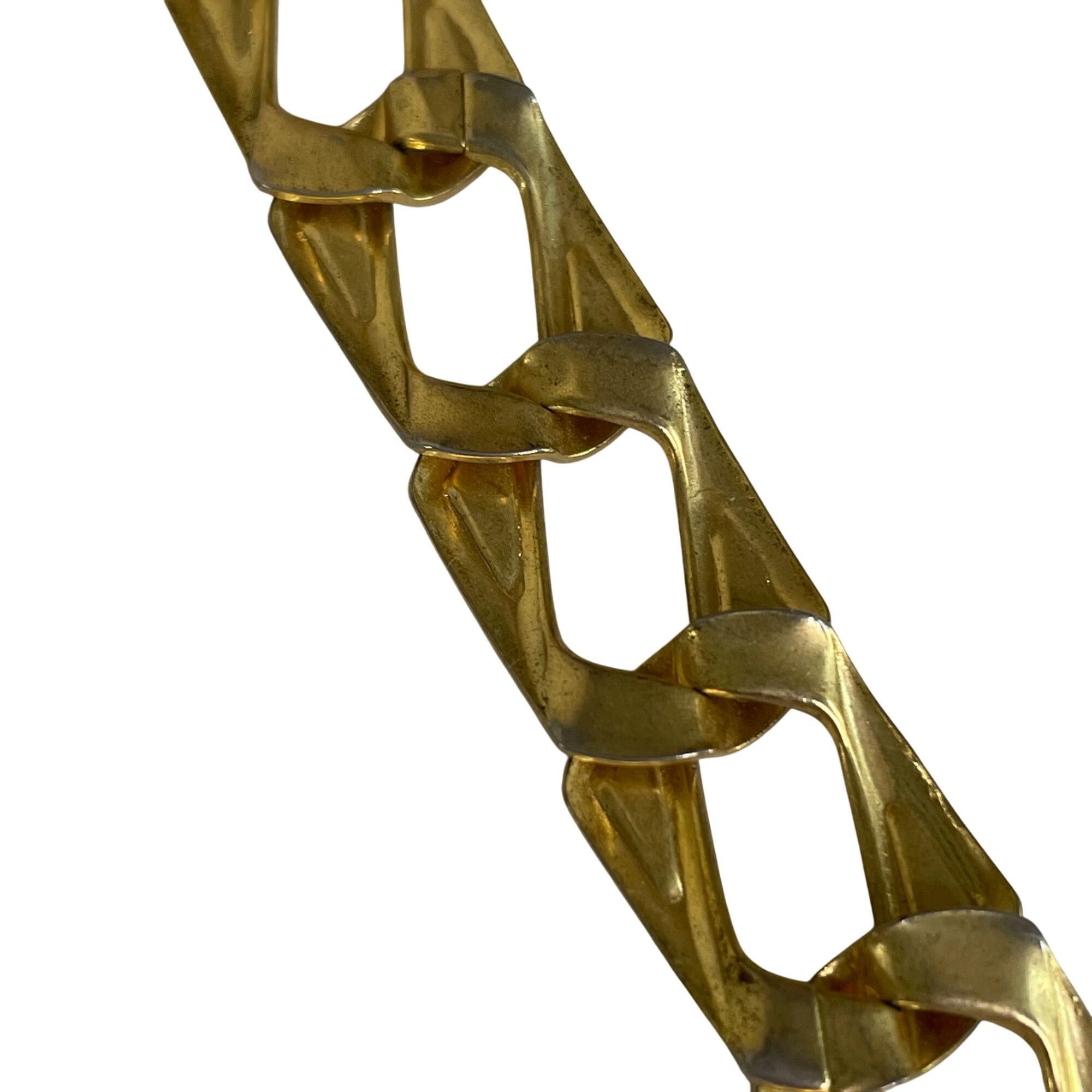 Other Vintage Gold Tone Chain Link Choker Necklace Black Enamel Ac Size ONE SIZE - 5 Thumbnail