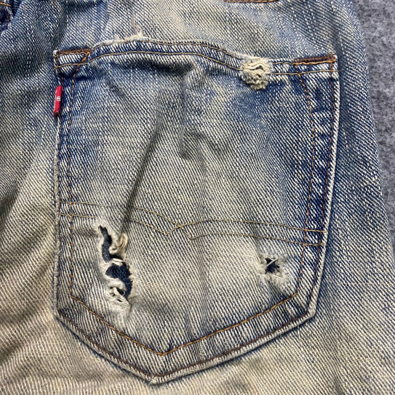 If Six Was Nine 💥Flare💥Vintage G hearts Distressed Denim Size US 31 - 12 Thumbnail