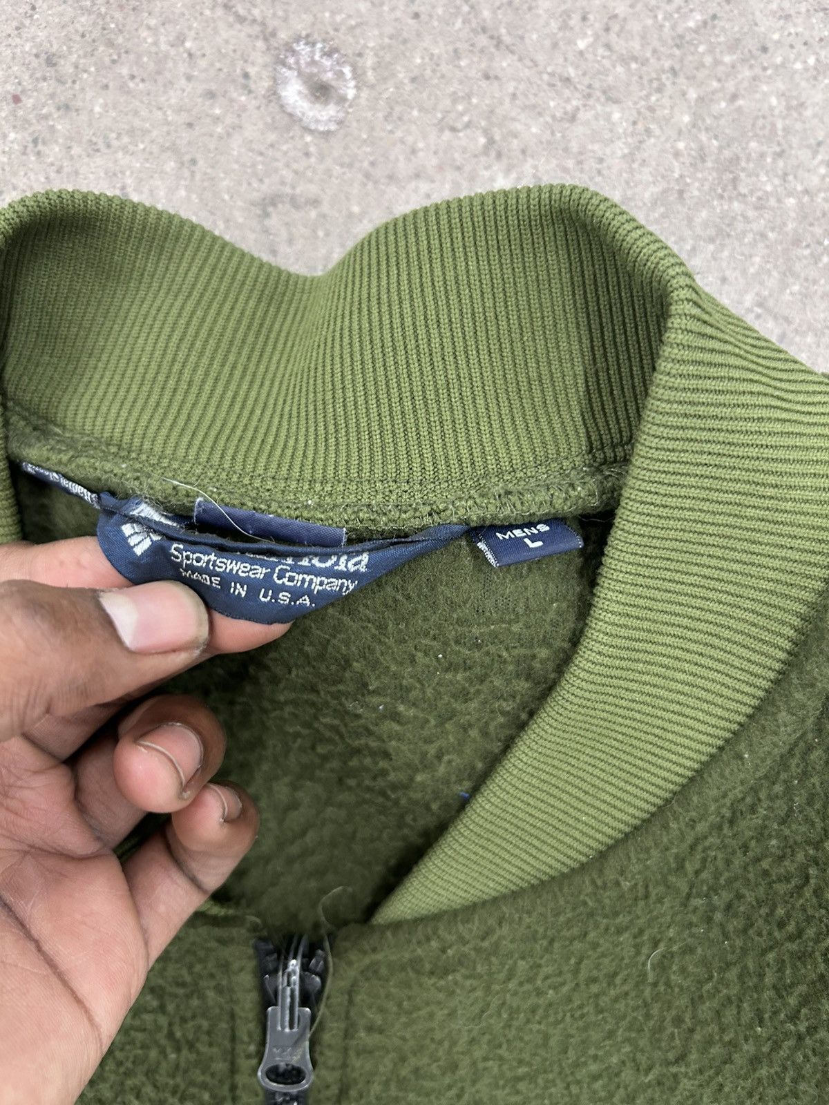 Columbia Vintage Columbia USA Made Fleece Bomber Jacket Olive Green Size US L / EU 52-54 / 3 - 4 Thumbnail