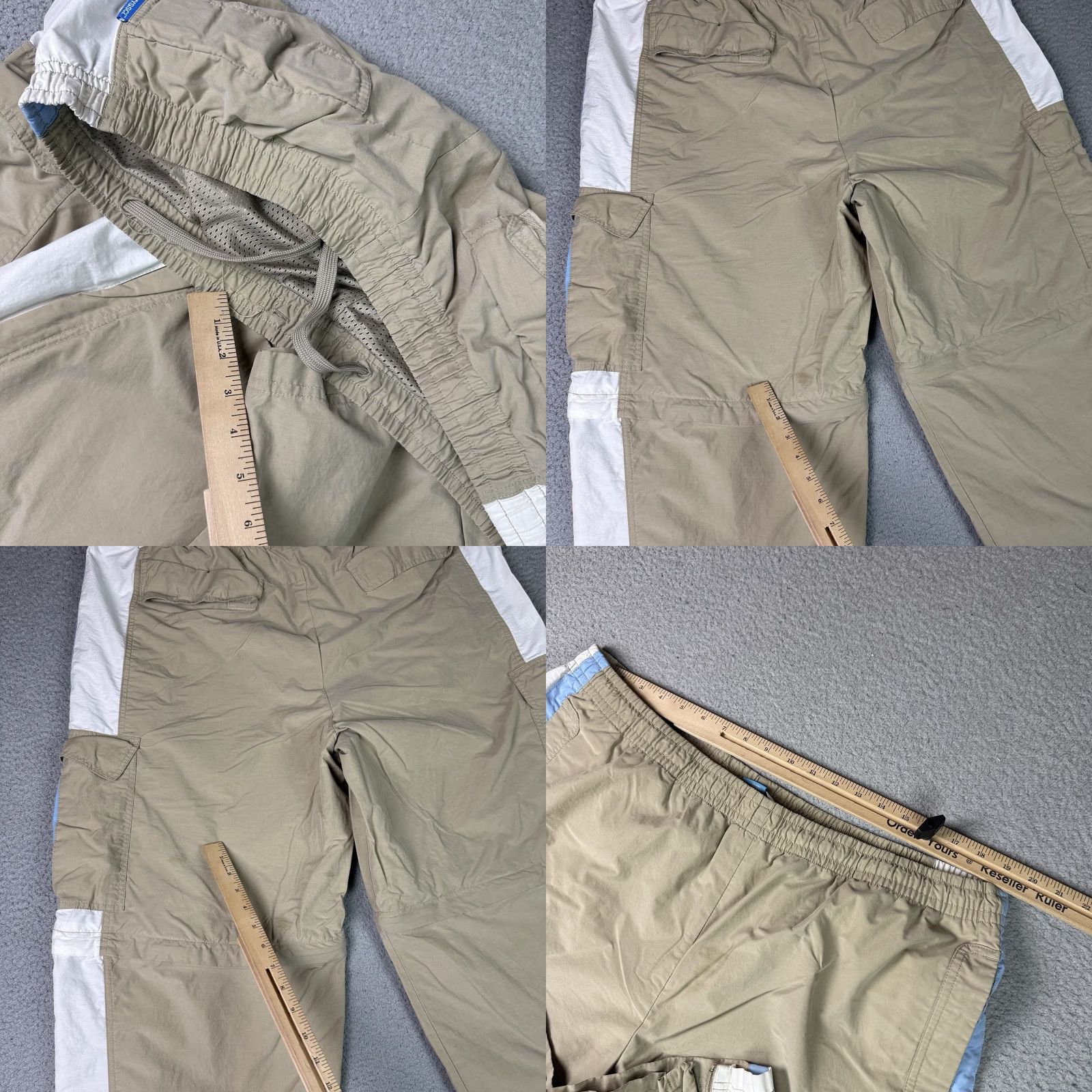 Vintage VINTAGE Phys.Sci Jeans Pant Adult XL Beige Baggy Wide Leg Convertible Skater Grunge Y2K 90s Hip Hop Retro Utility Carpenter Skater Size US 36 / EU 52 - 9 Thumbnail