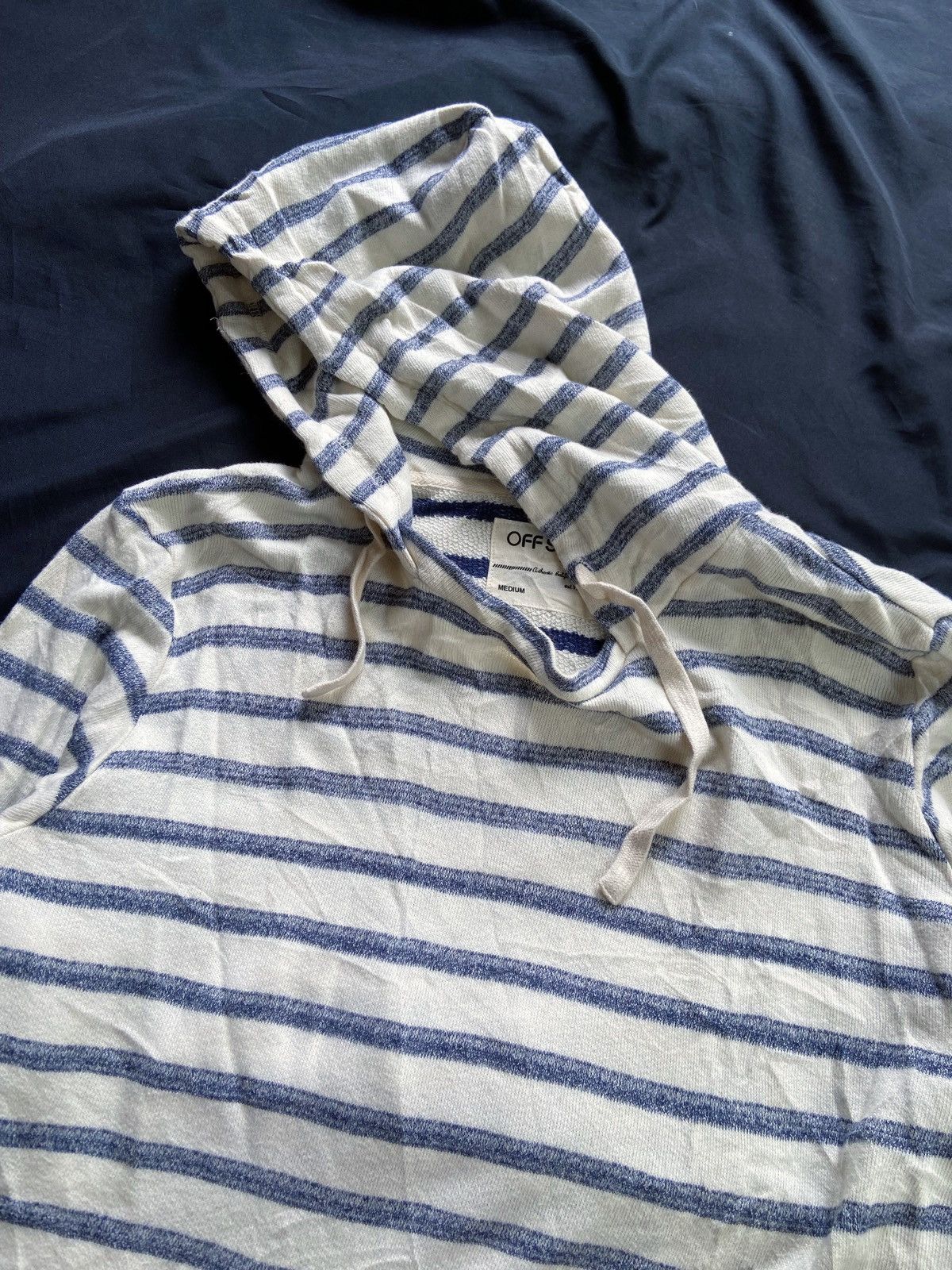 Japanese Brand JAPANESE OFF SHORE STRIPED HOODIE Size US XL / EU 56 / 4 - 3 Thumbnail