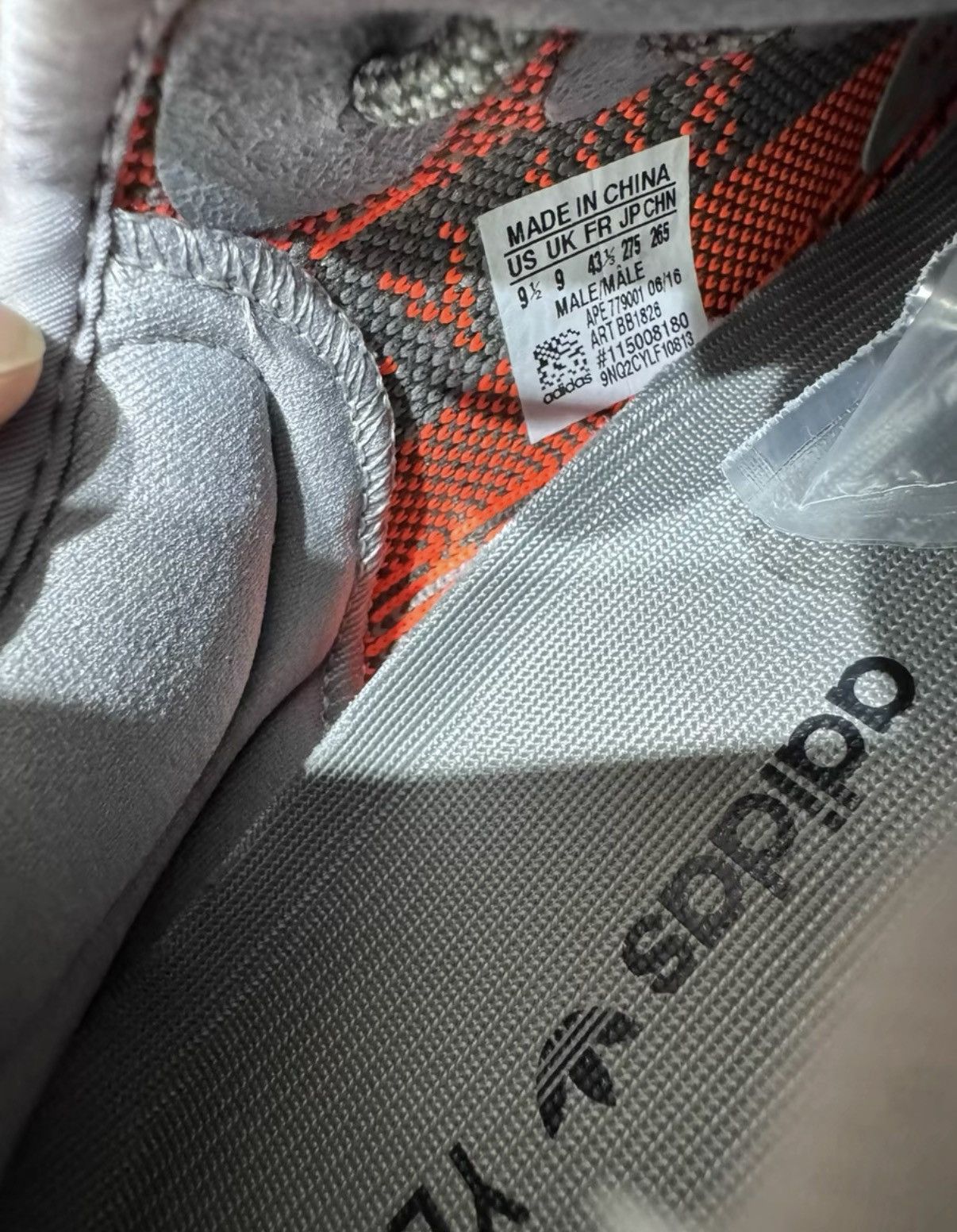 Adidas Adidas Yeezy 350 V2 Grey Orange Static BB1826 K37 Size US 9.5 / EU 42-43 - 6 Thumbnail