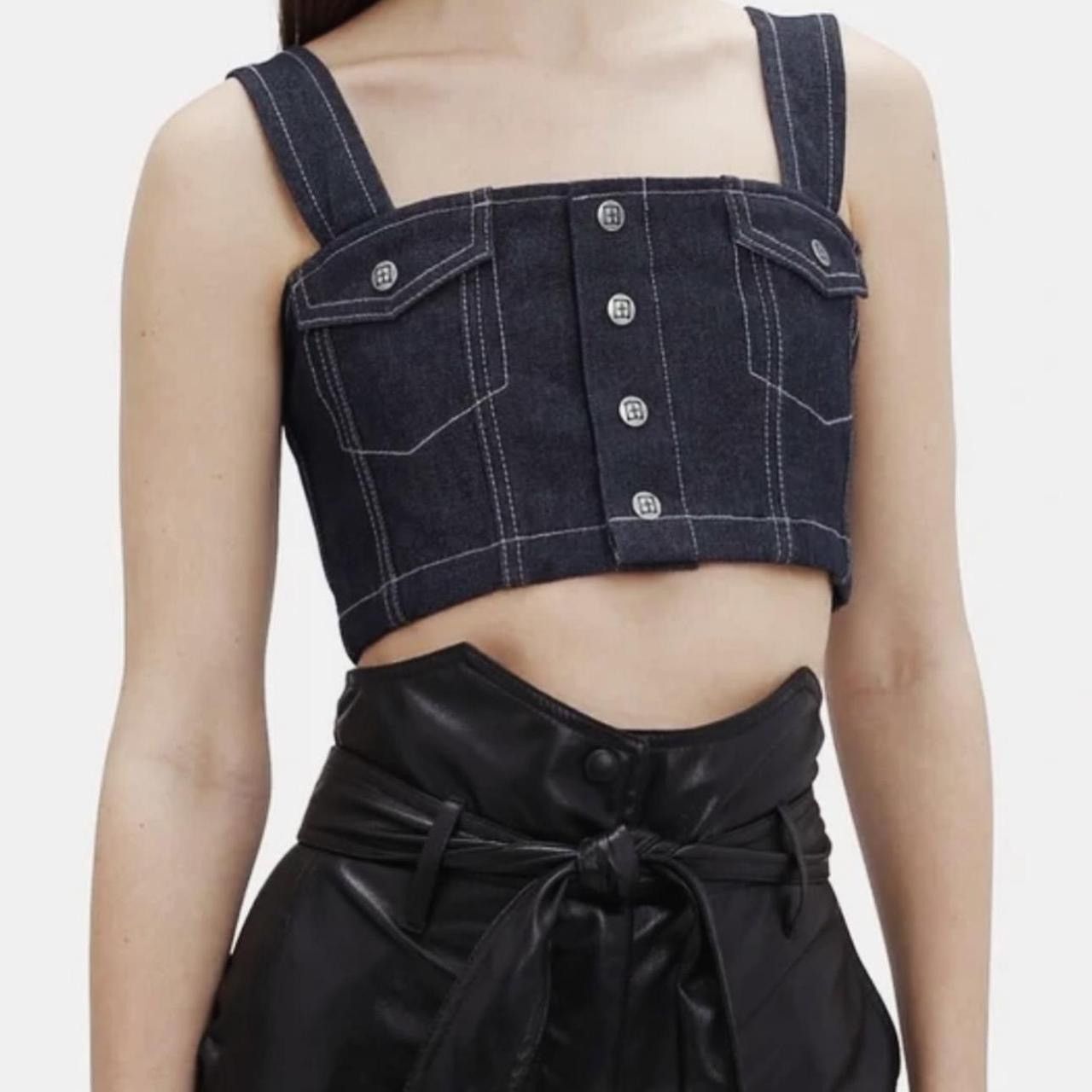 Ksubi Ksubi Braxton Bodice Roarr Denim Crop Top Size L / US 10 / IT 46 - 6 Thumbnail