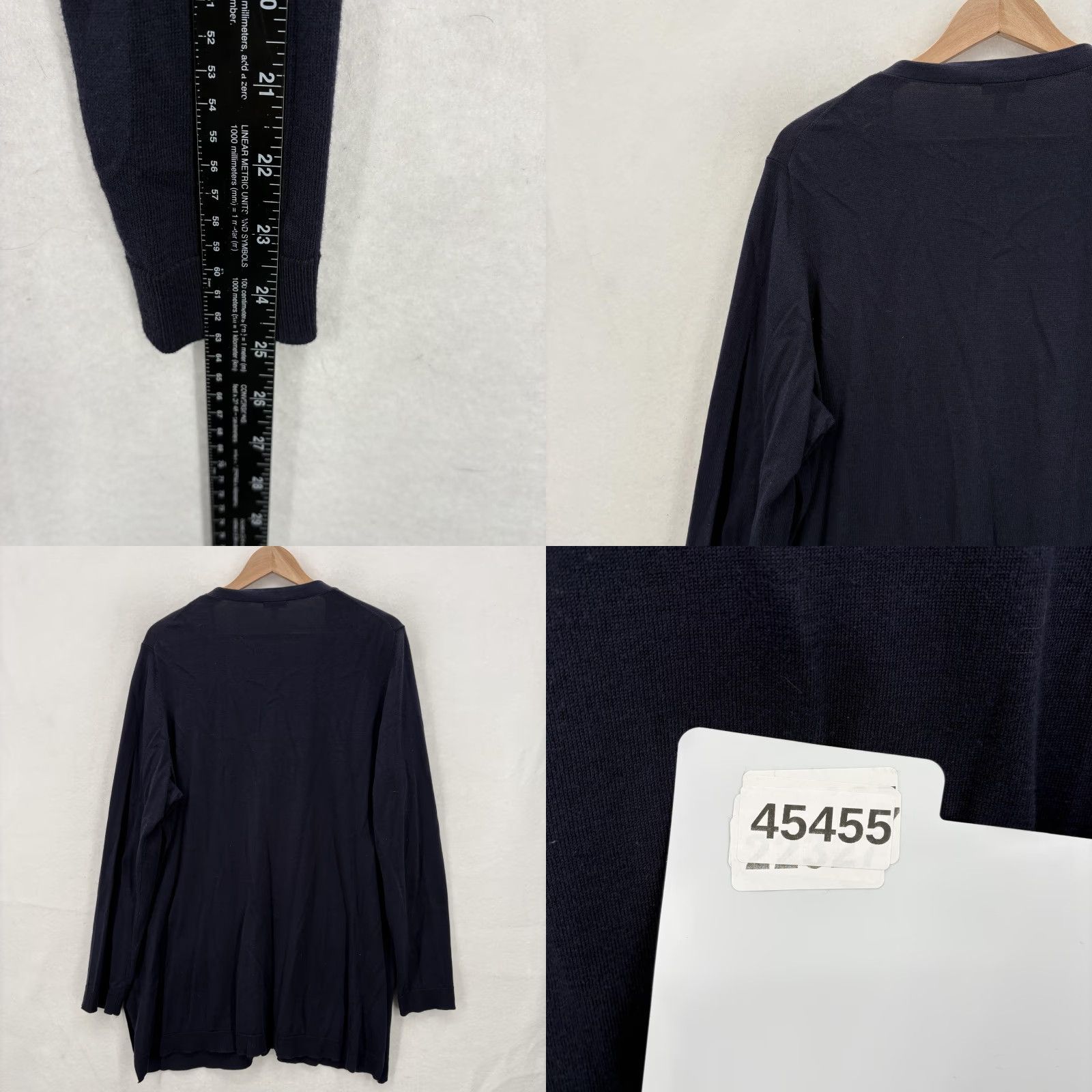 Talbots Talbots Cardigan Sweater Womens 1X Navy Blue Longline Button Front Pockets Rayon Size XL / US 12-14 / IT 48-50 - 8 Thumbnail