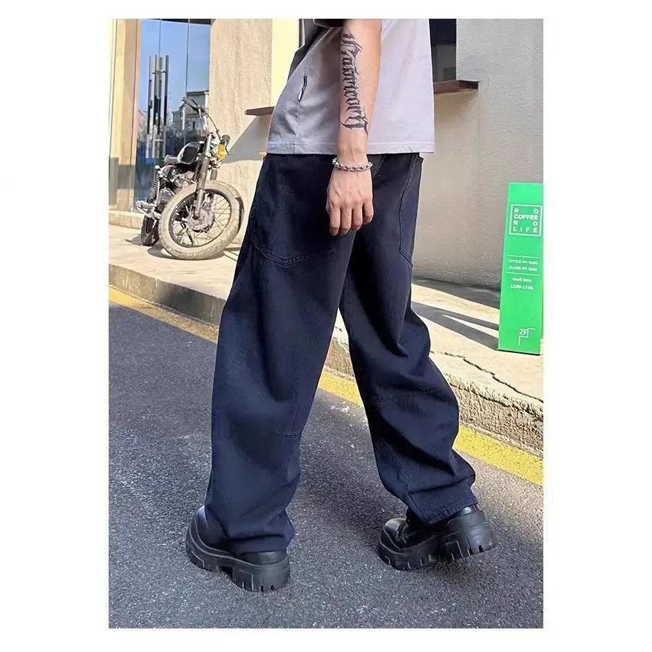 Japanese Brand Retro straight pocket wide leg jeans Size US 32 / EU 48 - 2 Thumbnail