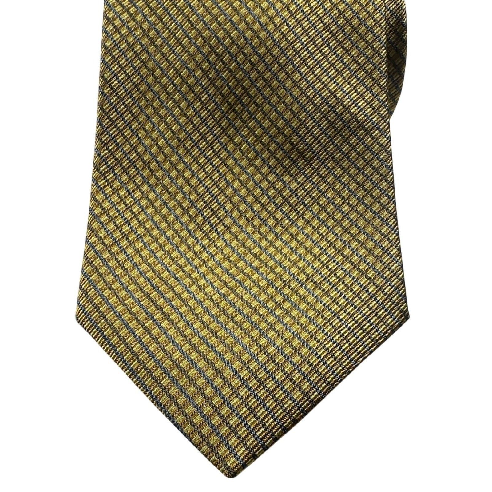 Paul Fredrick Paul Fredrick Gold Textured Silk Tie Made in USA NWT Size ONE SIZE - 3 Thumbnail