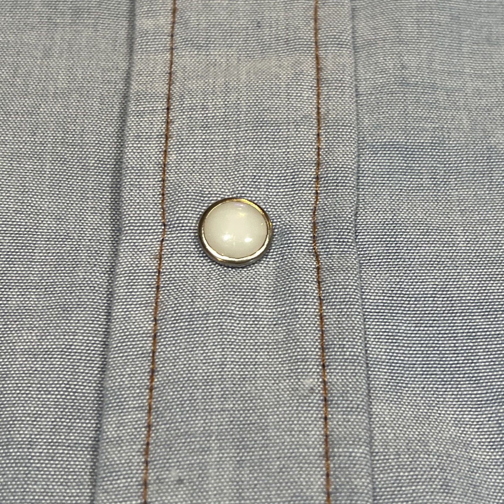 Wrangler VINTAGE Wrangler Pearl Snap Western Shirt Men’s 17-36 Regular Fit Long Tails Blue Polyester Pockets Embroidered Cowboy Casual Workwear Size US XL / EU 56 / 4 - 5 Thumbnail
