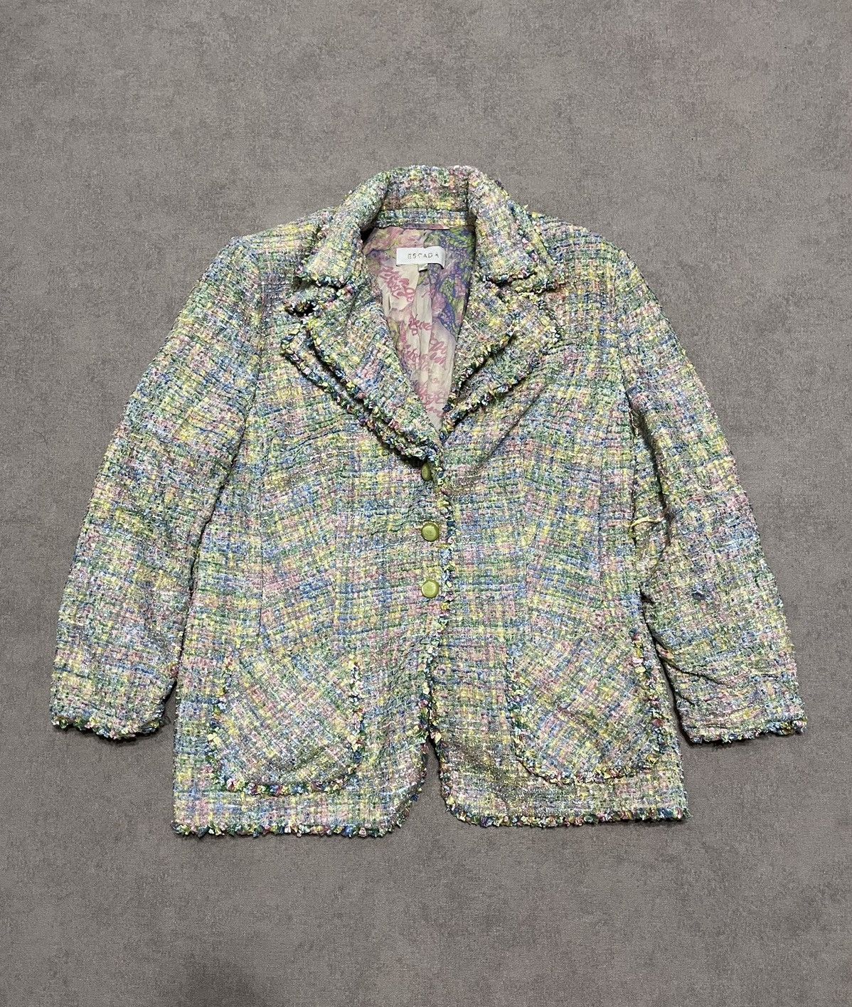 Escada Escada blazer jacket Womens Tweed luxury y2k vintage Coat Size M / US 6-8 / IT 42-44 - 1 Thumbnail