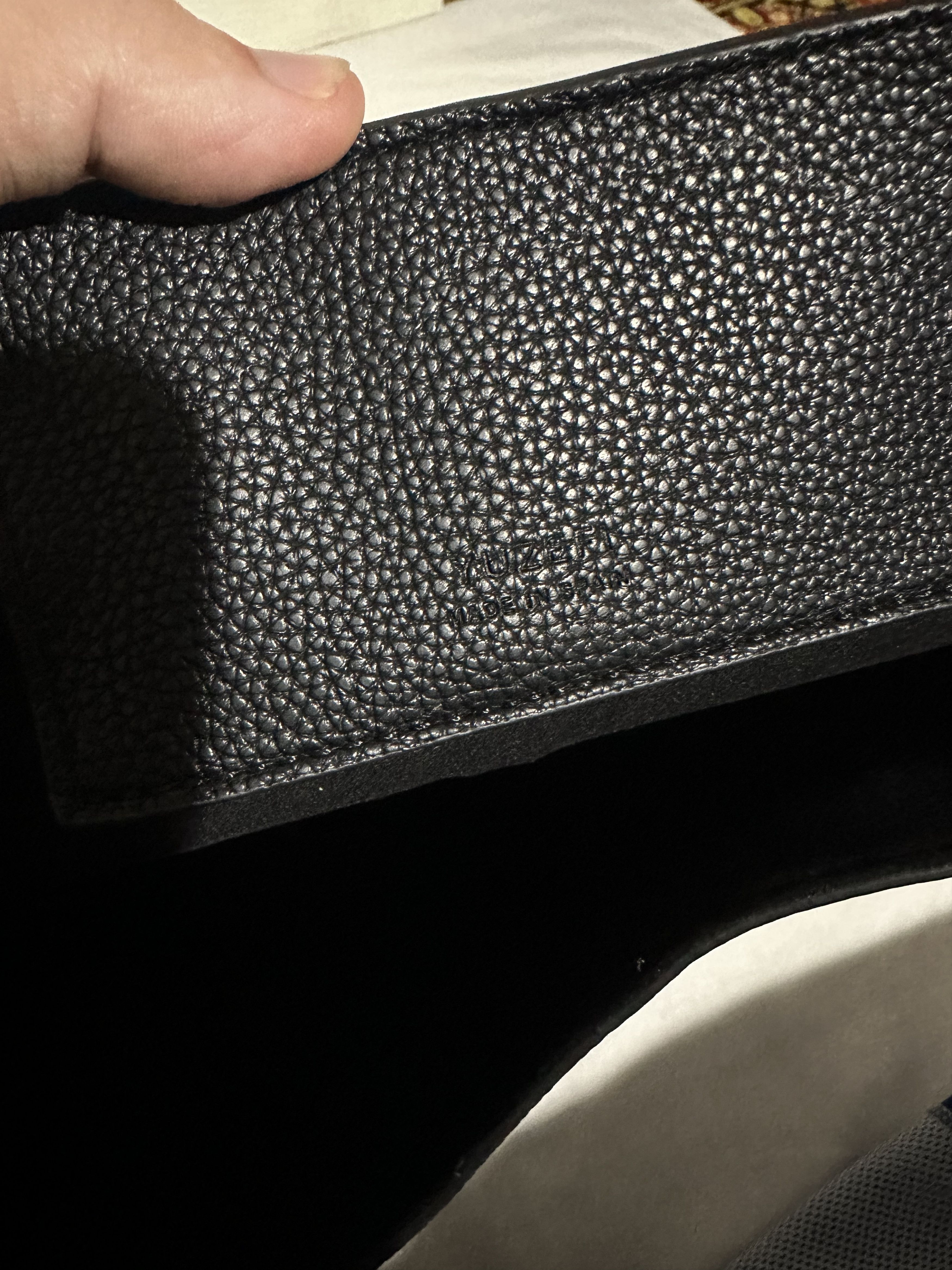 Other Yuzefi Black Leather Tote Bag Medium Size Designer Modern Size ONE SIZE - 9 Thumbnail