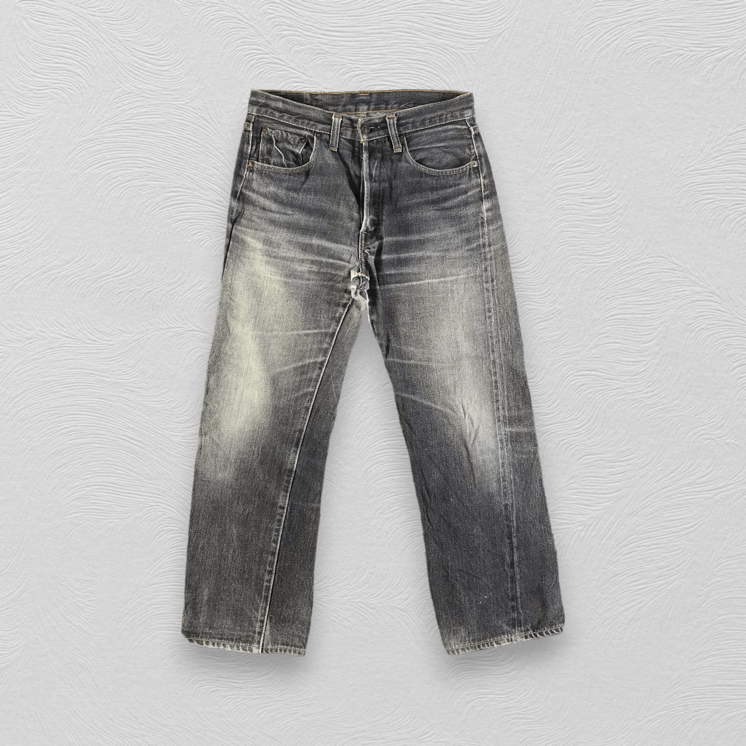 Japanese Denime Selvedge Jeans Faded Black Denim KJ2964