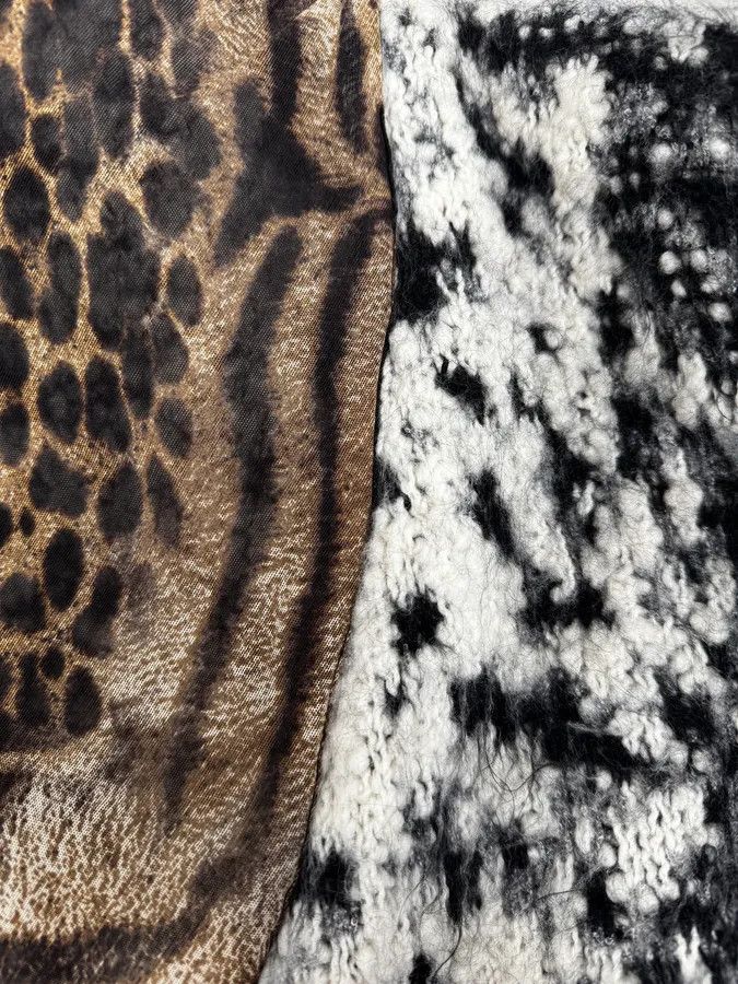 Roberto Cavalli 2000s Roberto Cavalli Black & White Leopard Wool Cardigan Jacket Size S / US 4 / IT 40 - 10 Thumbnail