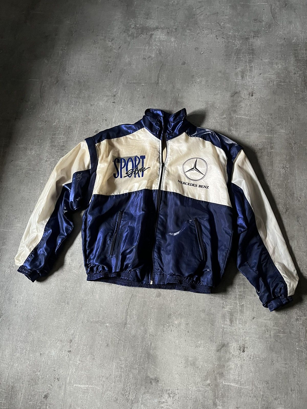 Mercedes-Benz Vintage Mercedes Benz jacket nylon 90s rare Size US XL / EU 56 / 4 - 1 Thumbnail
