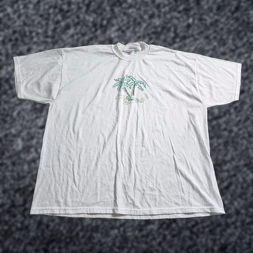 Jerzees VINTAGE Y2K Mens 3XL Rhinestones Gems Palm Tree T Shirt Size US XXL / EU 58 / 5 - 1 Thumbnail