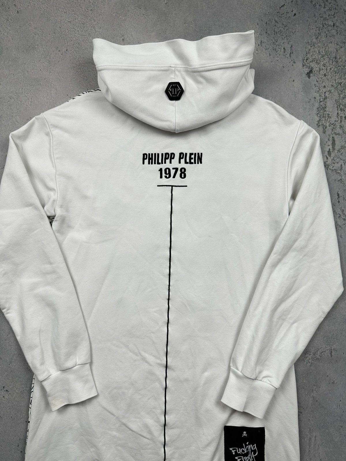 Philipp Plein Philipp Plein Couture White Skull Hoodie Longline Graphic Size US S / EU 44-46 / 1 - 9 Thumbnail