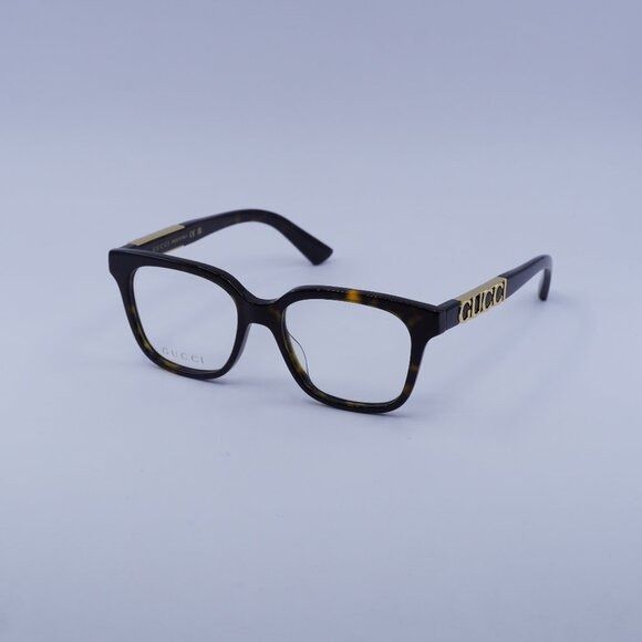Gucci Gucci GG1192O 002 Eyeglasses Havana 49mm Square Frame Size ONE SIZE - 1 Thumbnail