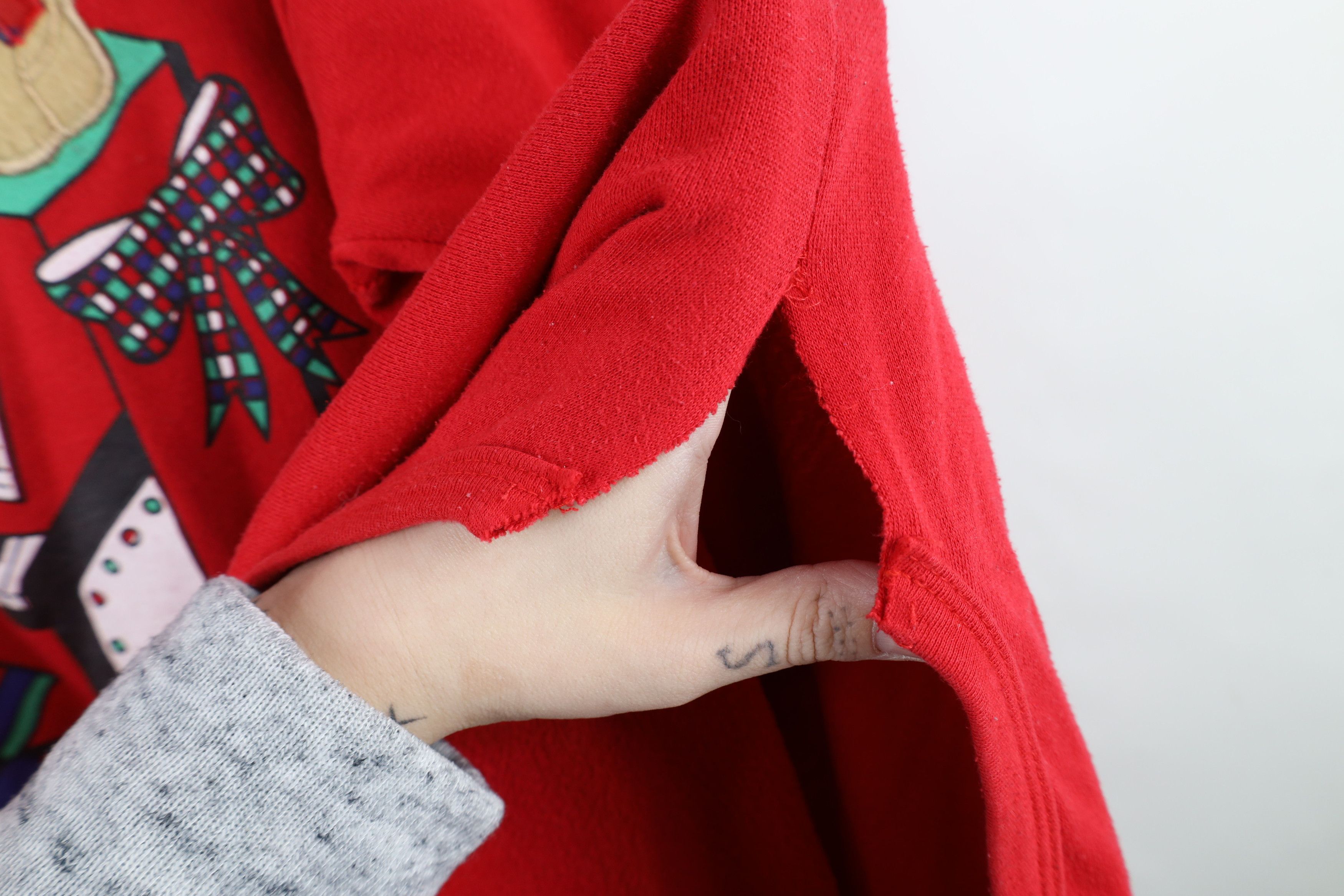 Vintage Vintage 90s Cat Dog Piano Night Gown Sweatshirt Red Size M / US 6-8 / IT 42-44 - 10 Thumbnail