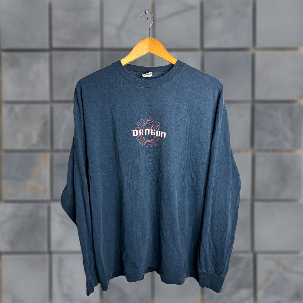 Vintage VINTAGE Dragon Alliance Blue Graphic Crew Long Sleeve T-Shirt Mens XL 1726 Size US XL / EU 56 / 4 - 1 Thumbnail