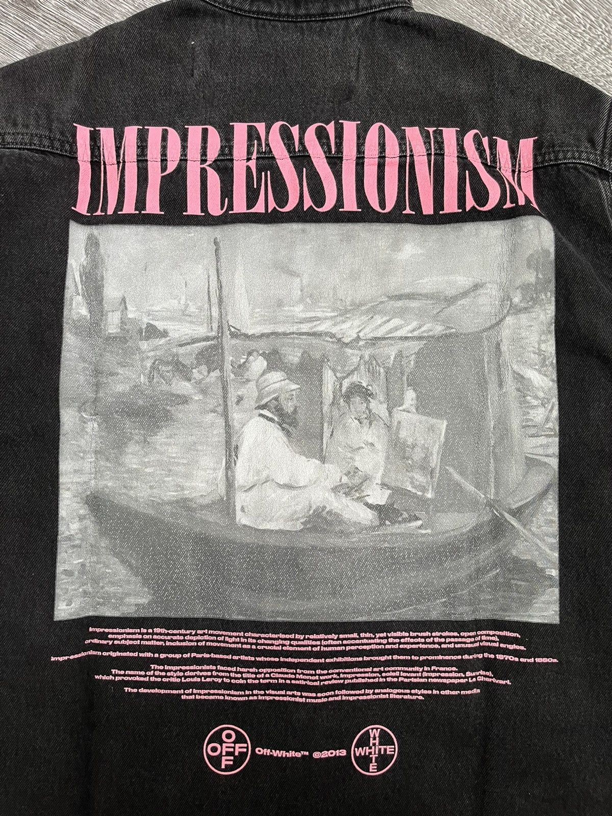 Off-White Off-White Virgin Abloh Black Impressionism Print DenimJacket Size US S / EU 44-46 / 1 - 2 Thumbnail