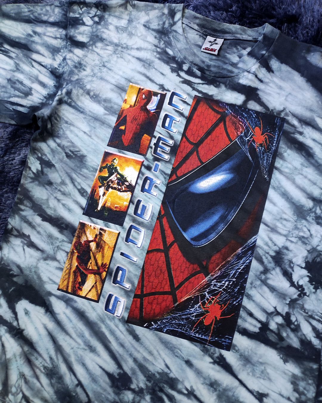 Marvel Comics × Vintage 2002 Spider-Man 1 mexican bootleg tie dye tee 🕷️ Size US XL / EU 56 / 4 - 7 Thumbnail